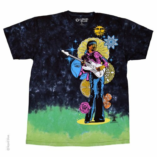 JIMI HENDRIX-SHROOMS-GUITAR-TIE DYE T-SHIRT S-M-L-XL-XXL Are You Experienced?