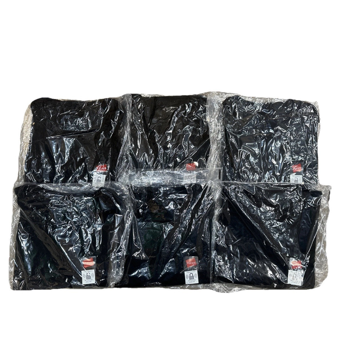 Hanes 6-pack Mens T-Shirt Moisture-Wicking Cotton Crewneck Tees Black Small
