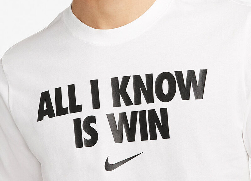 AUTHENTIC NIKE ALL I KNOW IS WIN T SHIRT DR1283-100 DD0773