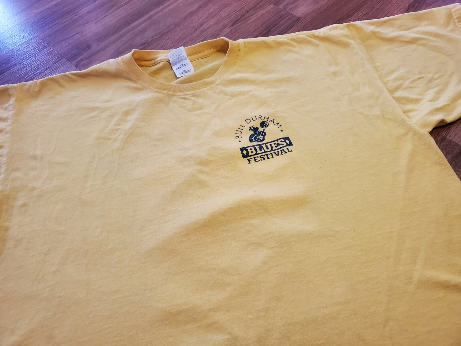 Bull Durham 2005 Eighteenth Annual Blues Festival XXL 2XL Yellow T-Shirt, NC