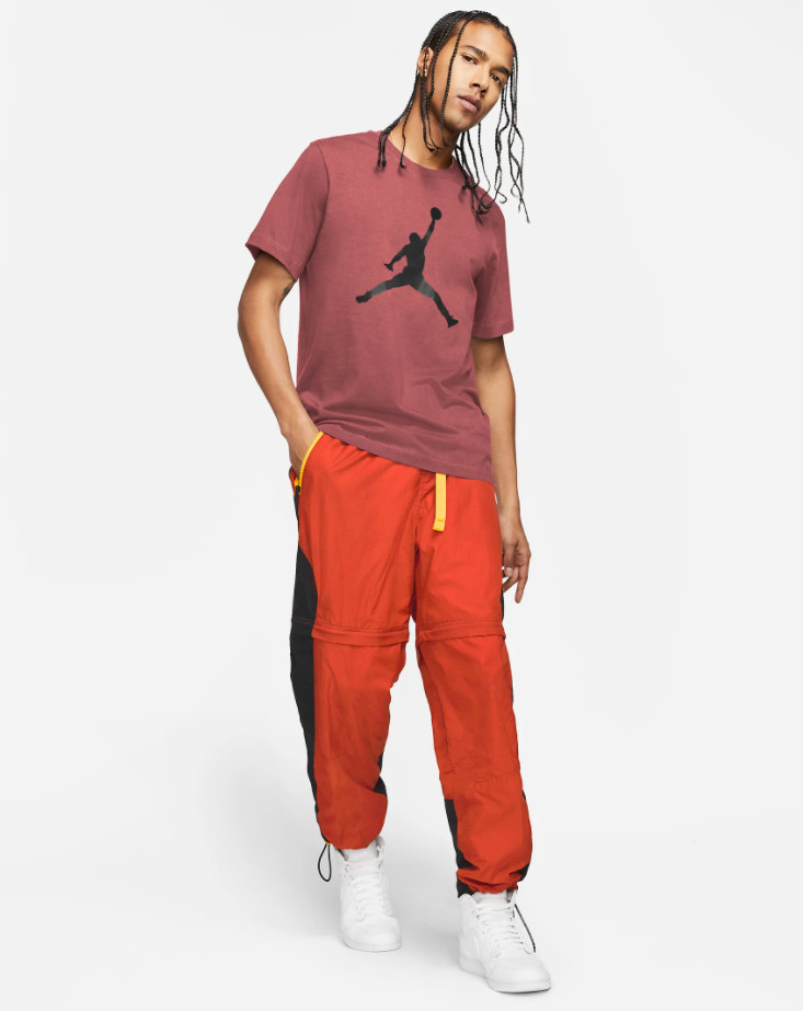 Nike Air Jordan Jumpman Logo Tee Mens T-Shirt Red Size L Casual Top