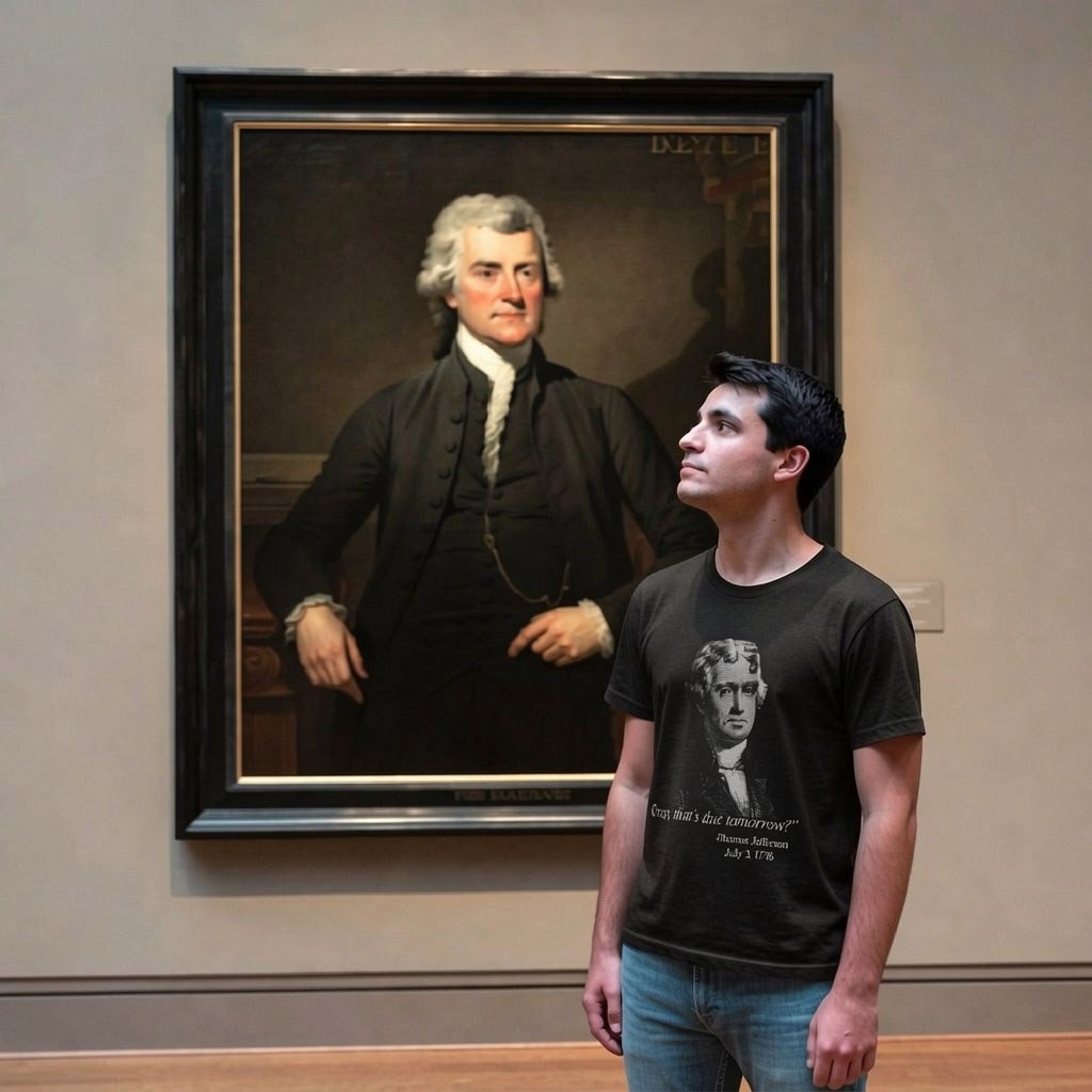 Mens That’s Due Tomorrow? Thomas Jefferson T Shirt Funny 4th of July USA Patroit