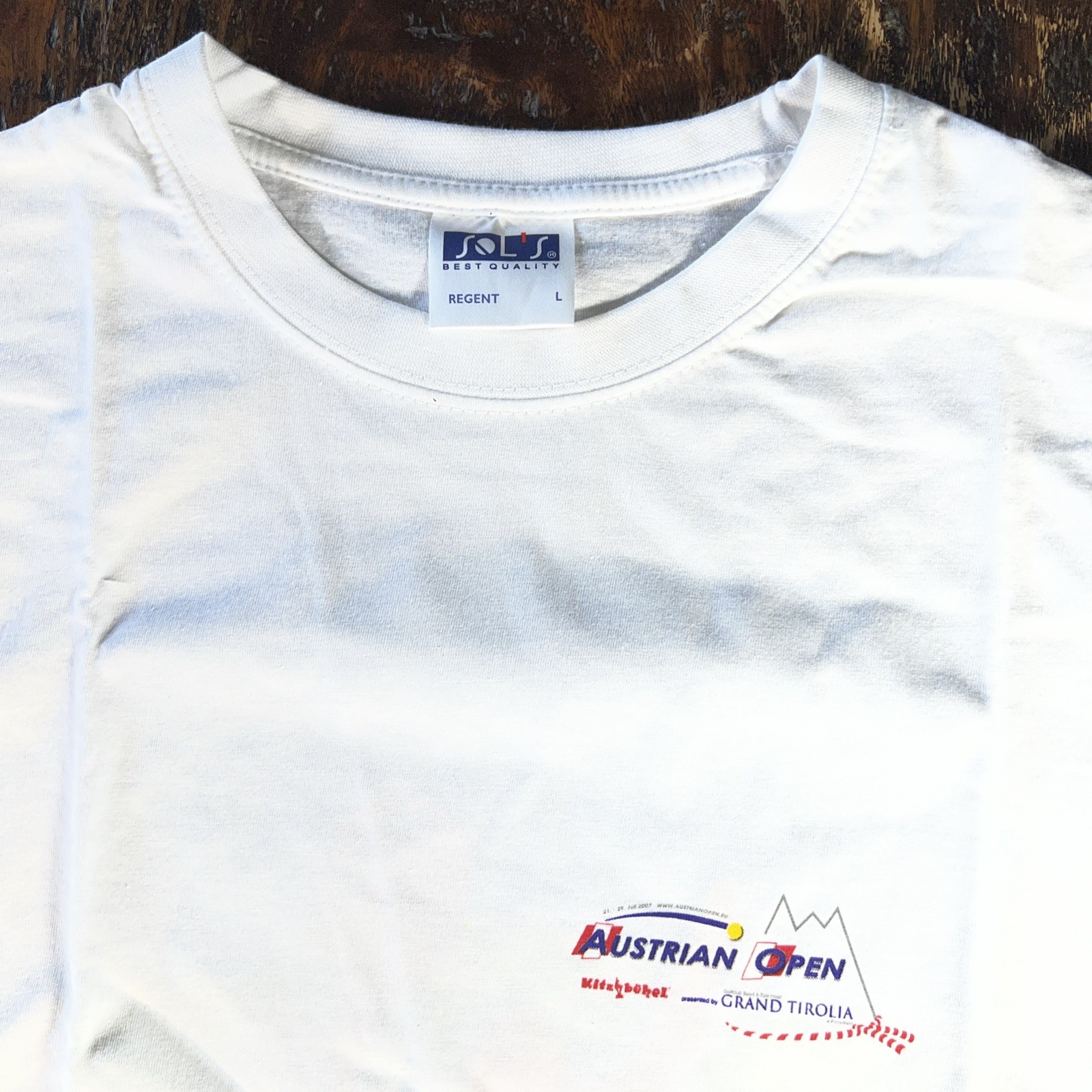 Austrian Open T Shirt Kitzbuhel Austria Size L 100% Cotton SOL’S Regent Size Leg