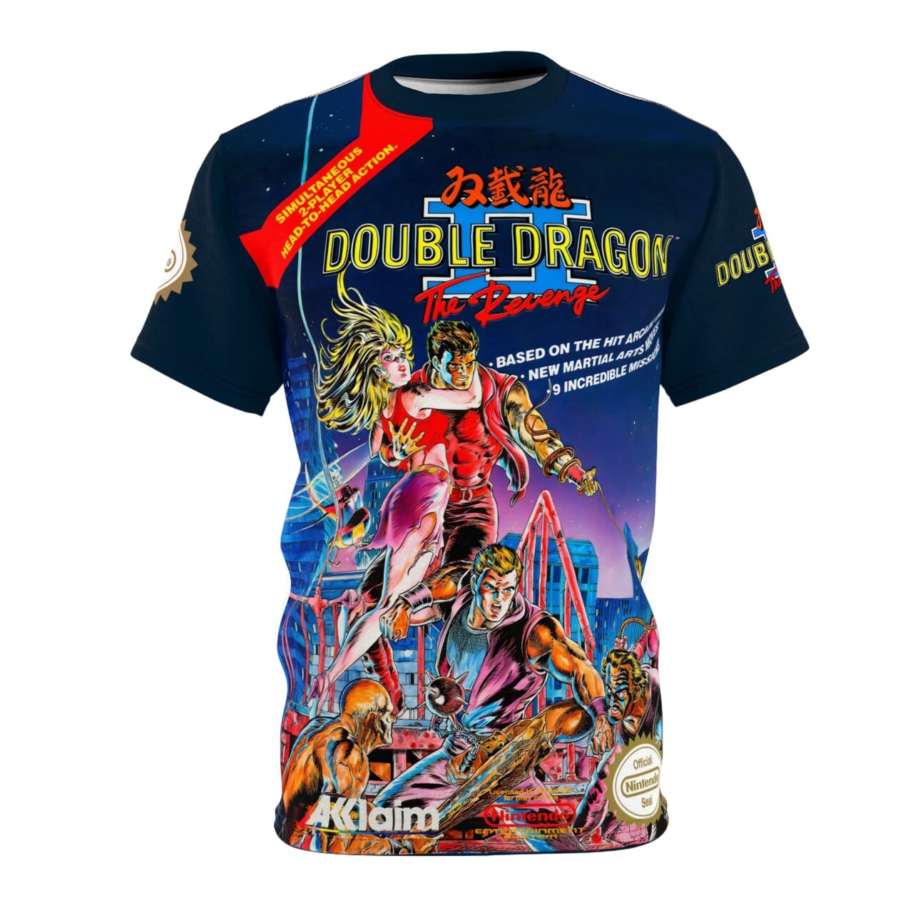 Double Dragon II: The Revenge NES Retro Video Game Nintendo Cover Game T-Shirt