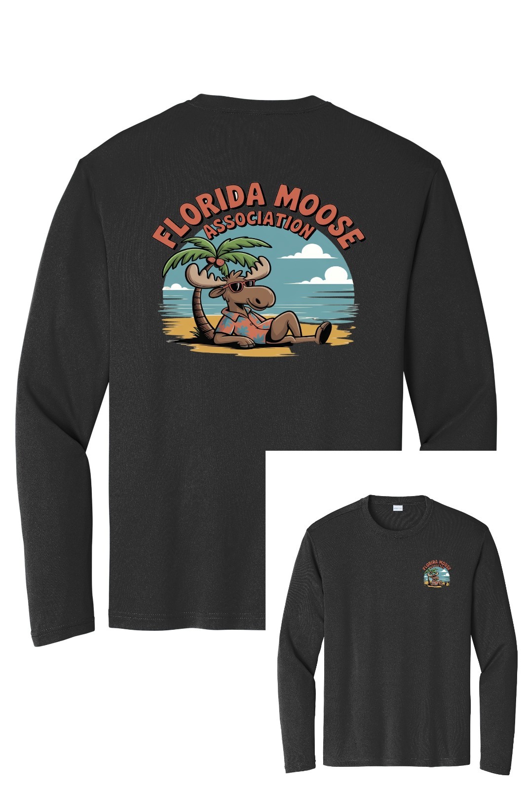 Florida Moose Association Sport Tek dry fit long sleeve t shirt unisex ST350LS