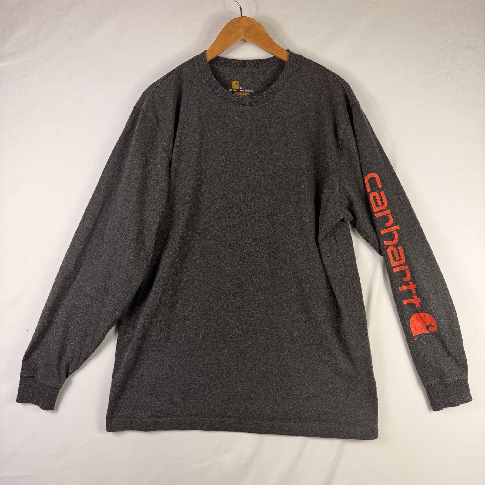 Carhartt T-Shirt Men’s Medium Original Fit Gray Pocket Long Sleeve K231