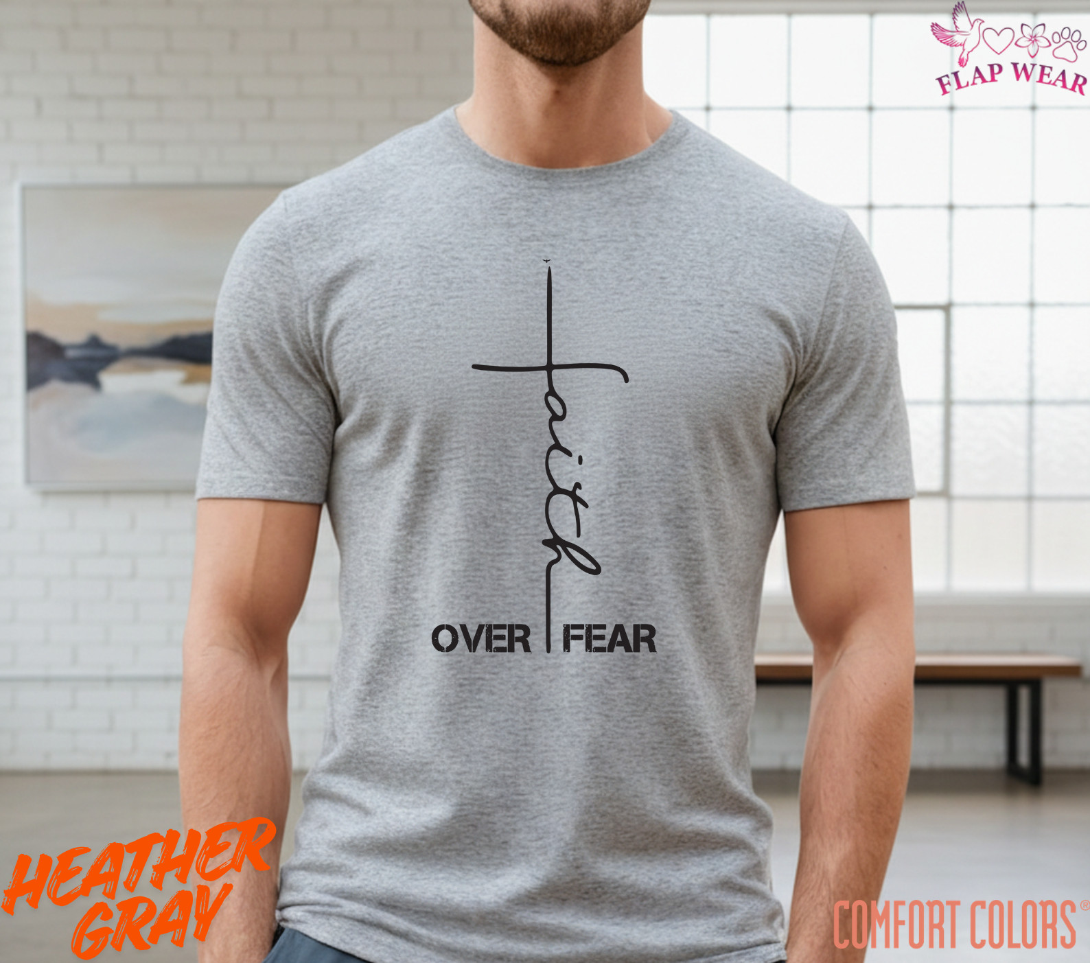 Unisex Faith Over Fear Chri T-Shirt, Men T shirt,Women T shirt Gift Religion Top