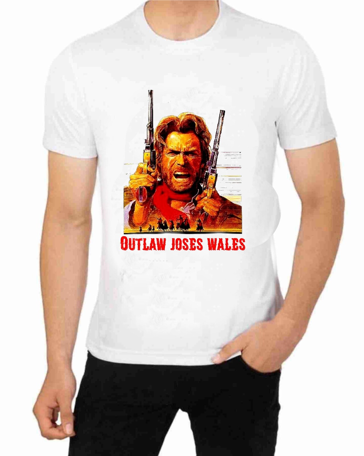 Josey Wales Art T shirt for Men Apparel Short Sleeve Clothing