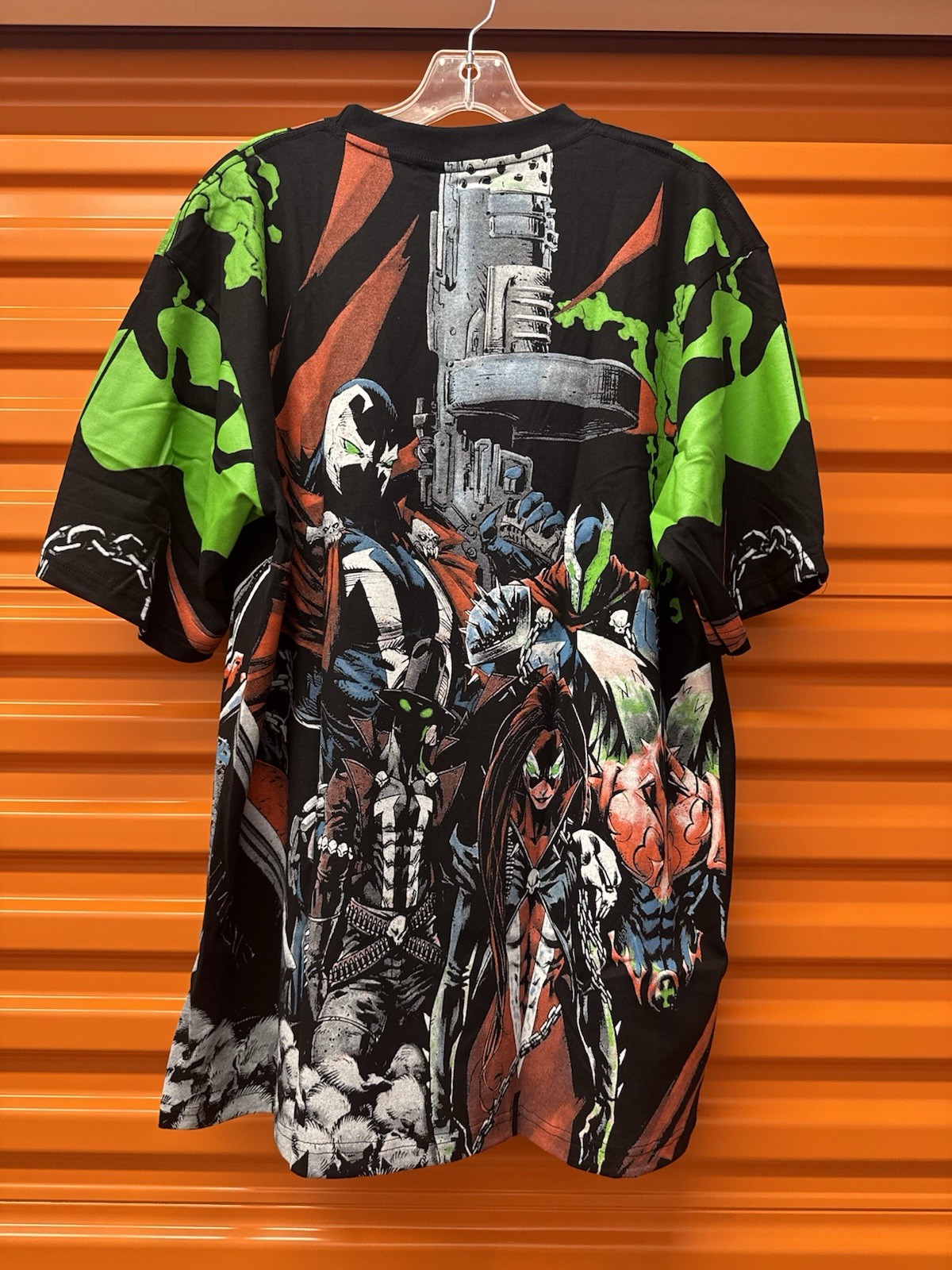 Spawn Modern AOP Black T-shirt Size XL Crown Tag All Over Print Comics