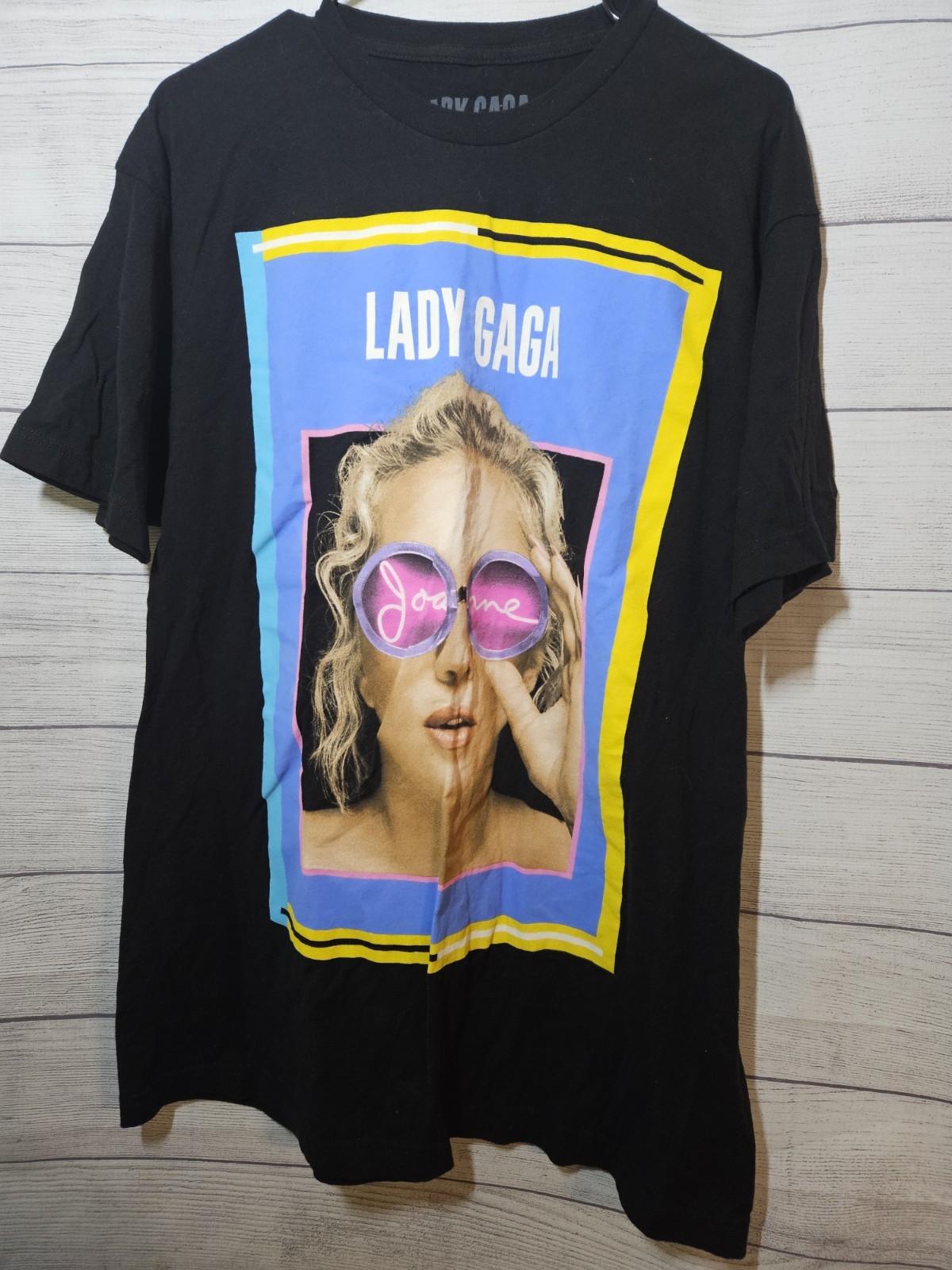 AUTHENTIC Lady Gaga Merch – Joanne World Tour 2017, 2018 Black T Shirt – Size XL