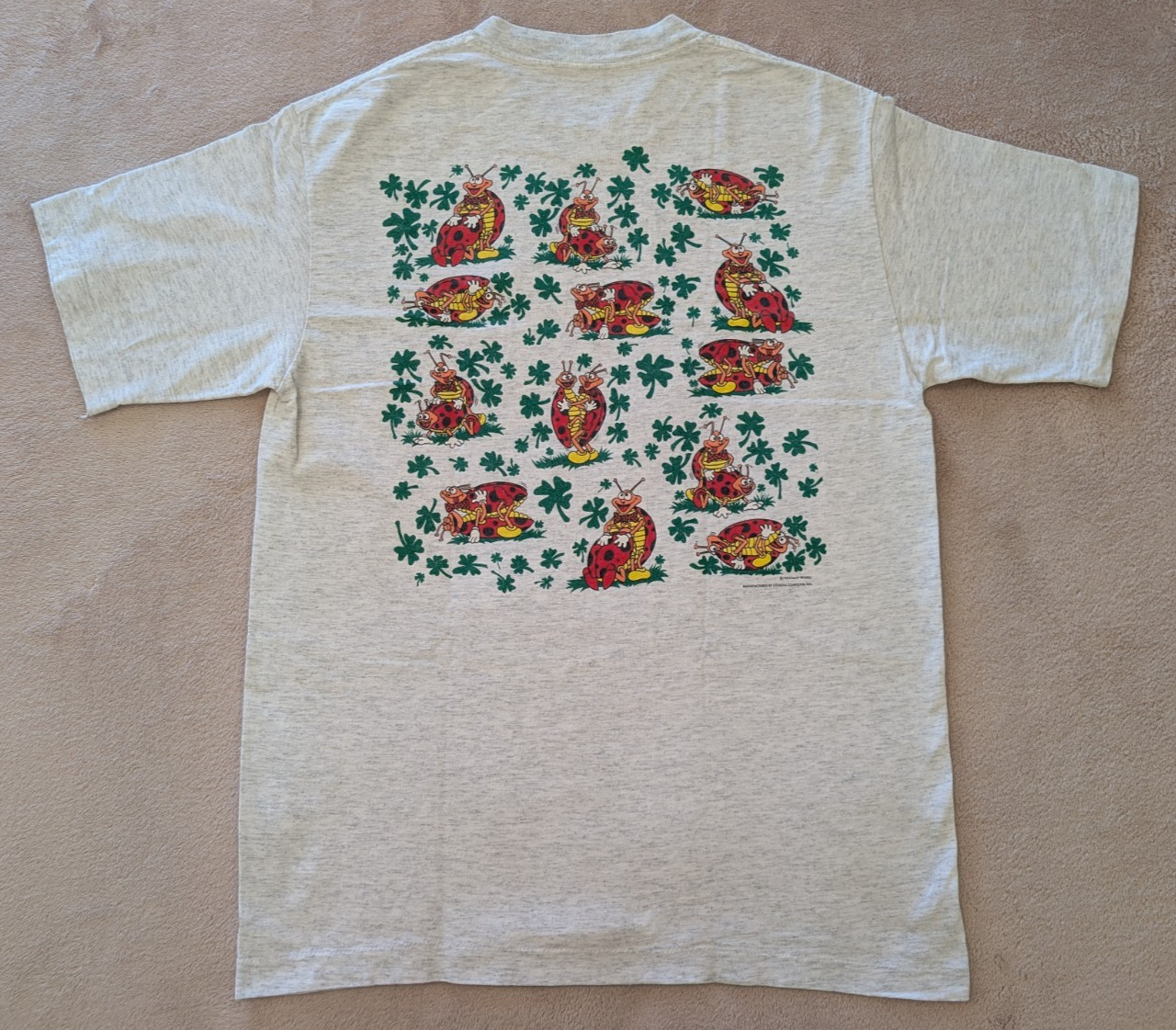 Vintage 1993 Risque Funny Ladybug Positions Four Leaf Clovers Shirt Coast Trends