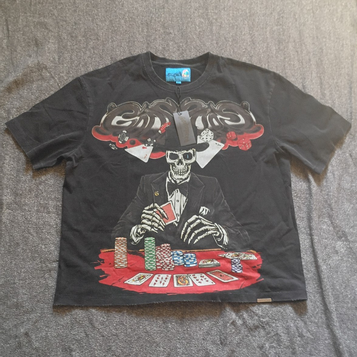 Godspeed Men’s XL Black Crewneck Short Sleeve Gambling Graphic Print T-Shirt