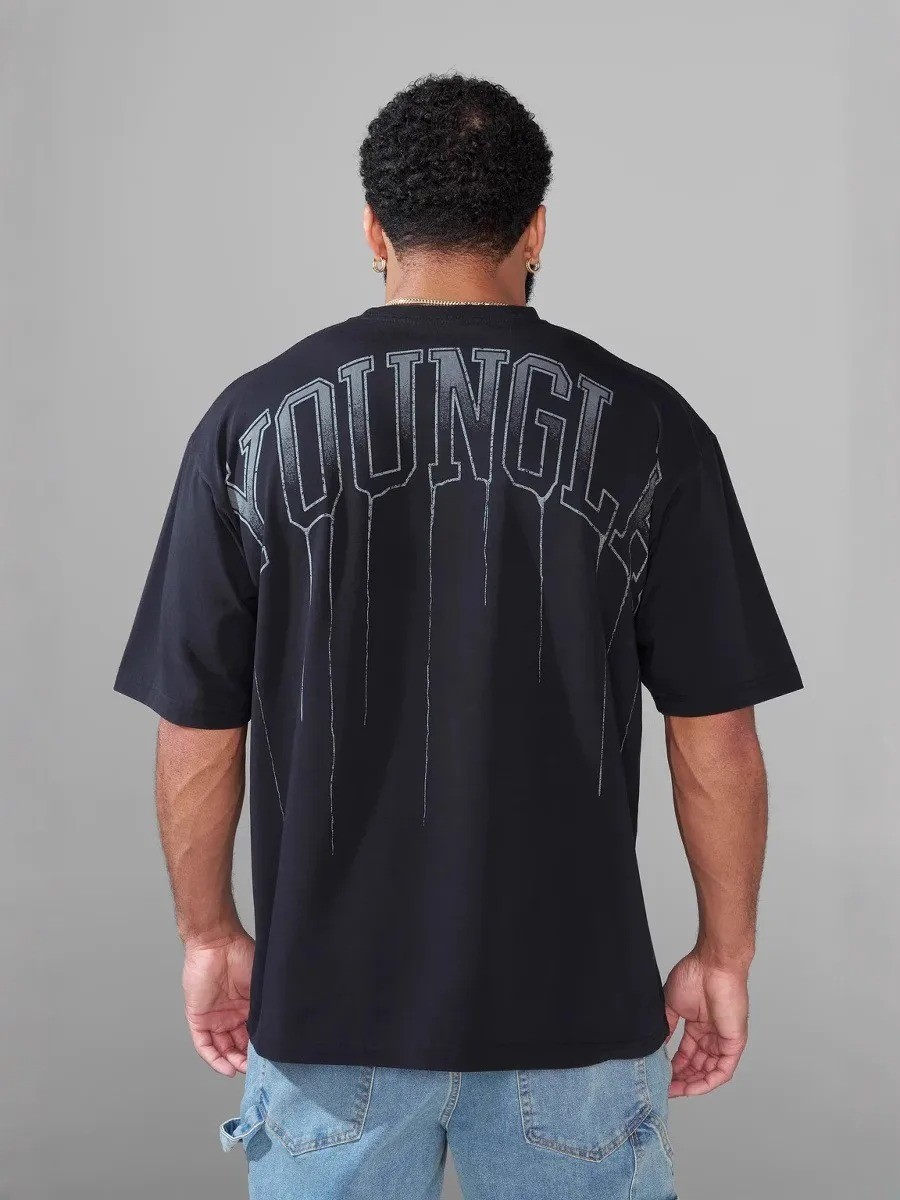 Printed Oversized Stylish Short Sleeved Cotton T-shirt Men & Women Gym Training