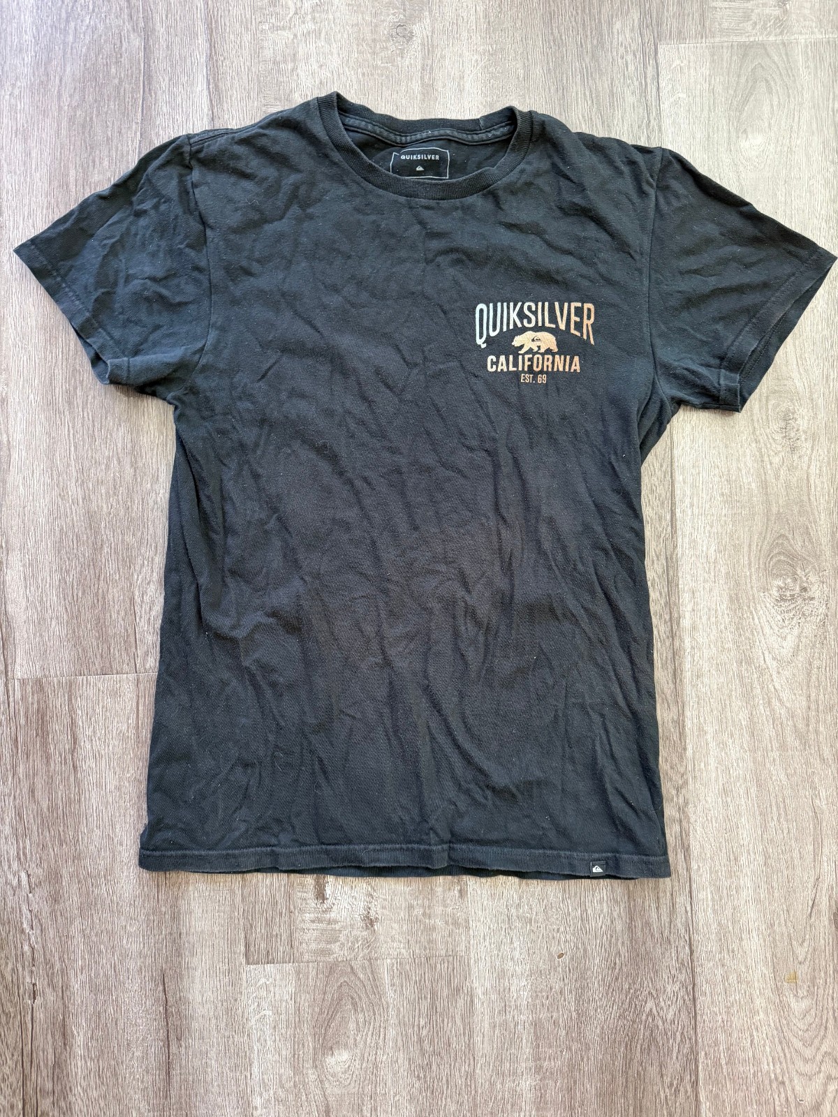 Quiksilver T-shirt Black Small Vintage