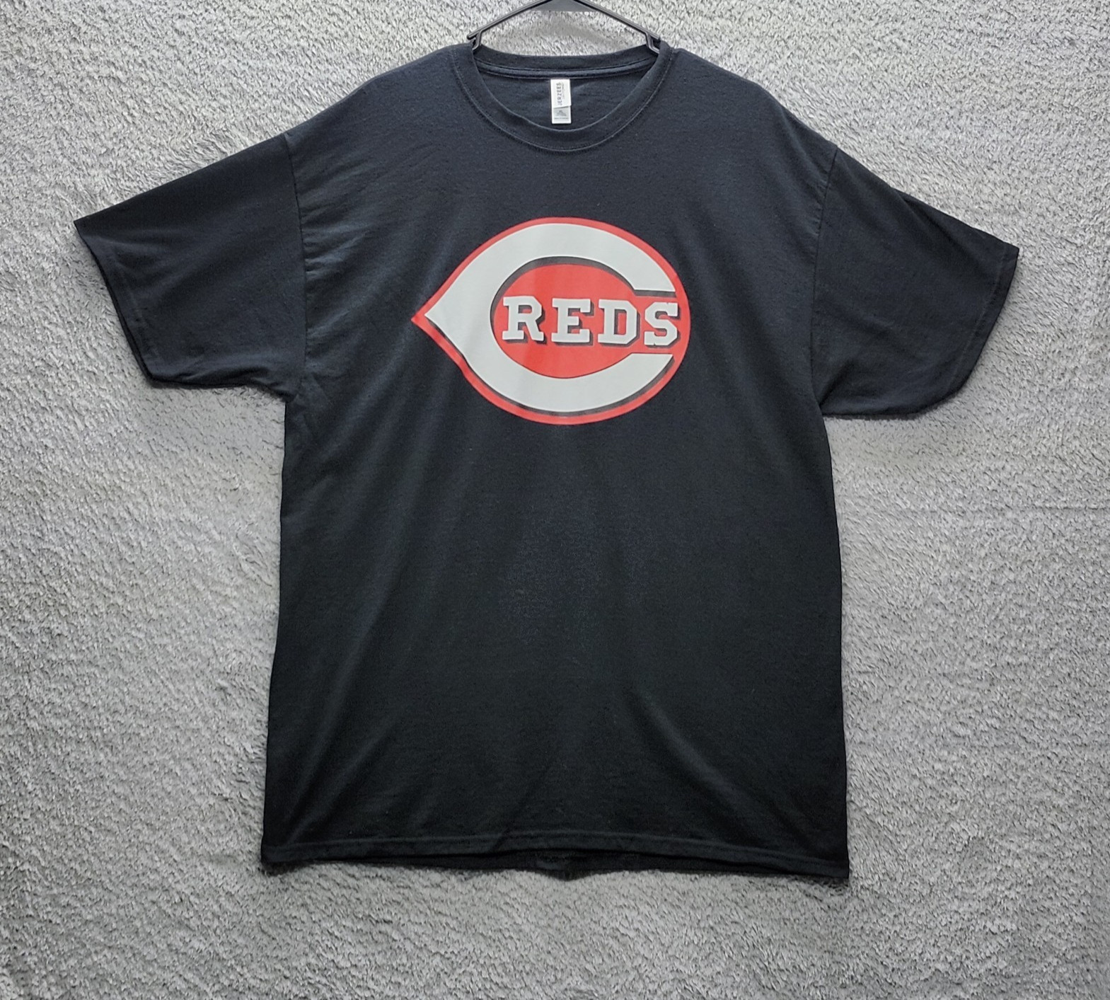 Cincinnati Reds MLB T-Shirt Men’s XL Black Jerzees Dri-Power Performance Tee
