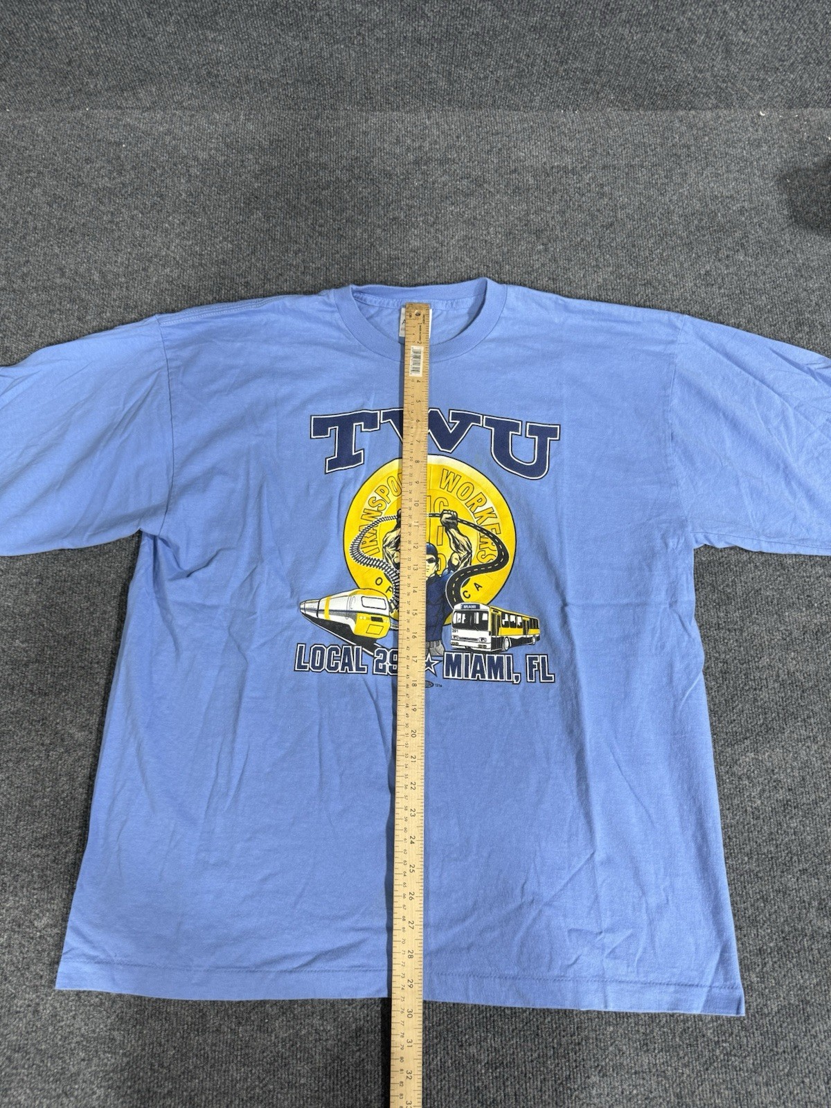 TWU Transport Workers Union Local 291 Miami FL Graphic T Shirt USA Made 2XL