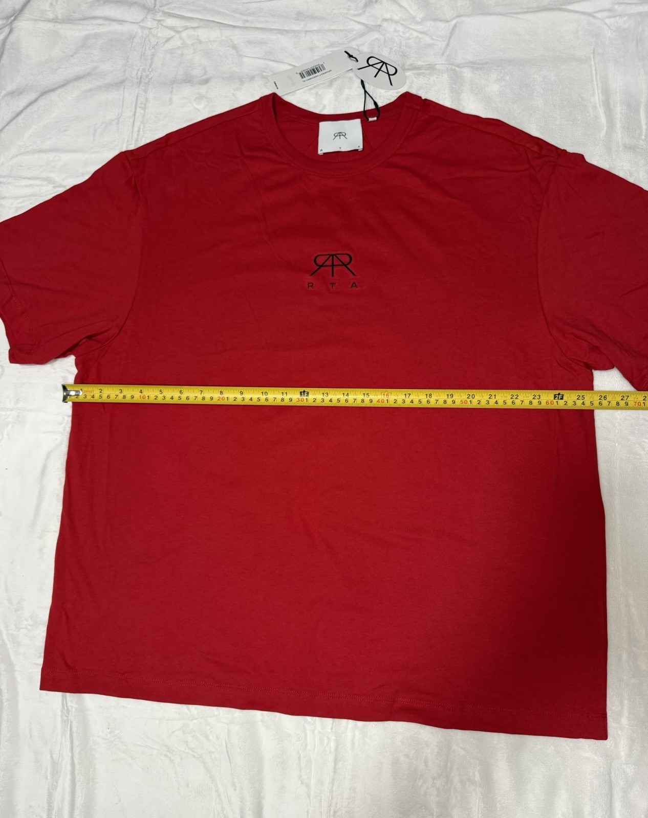NWT Men’s RTA Cherry Red Oversize Drop Shoulder Tee – XL