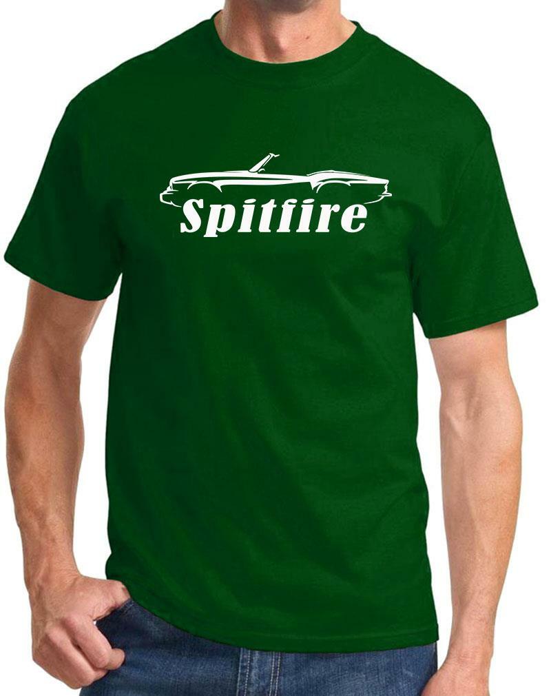 Triumph Spitfire British Sports Car Classic Outline Design Tshirt NEW COLORS
