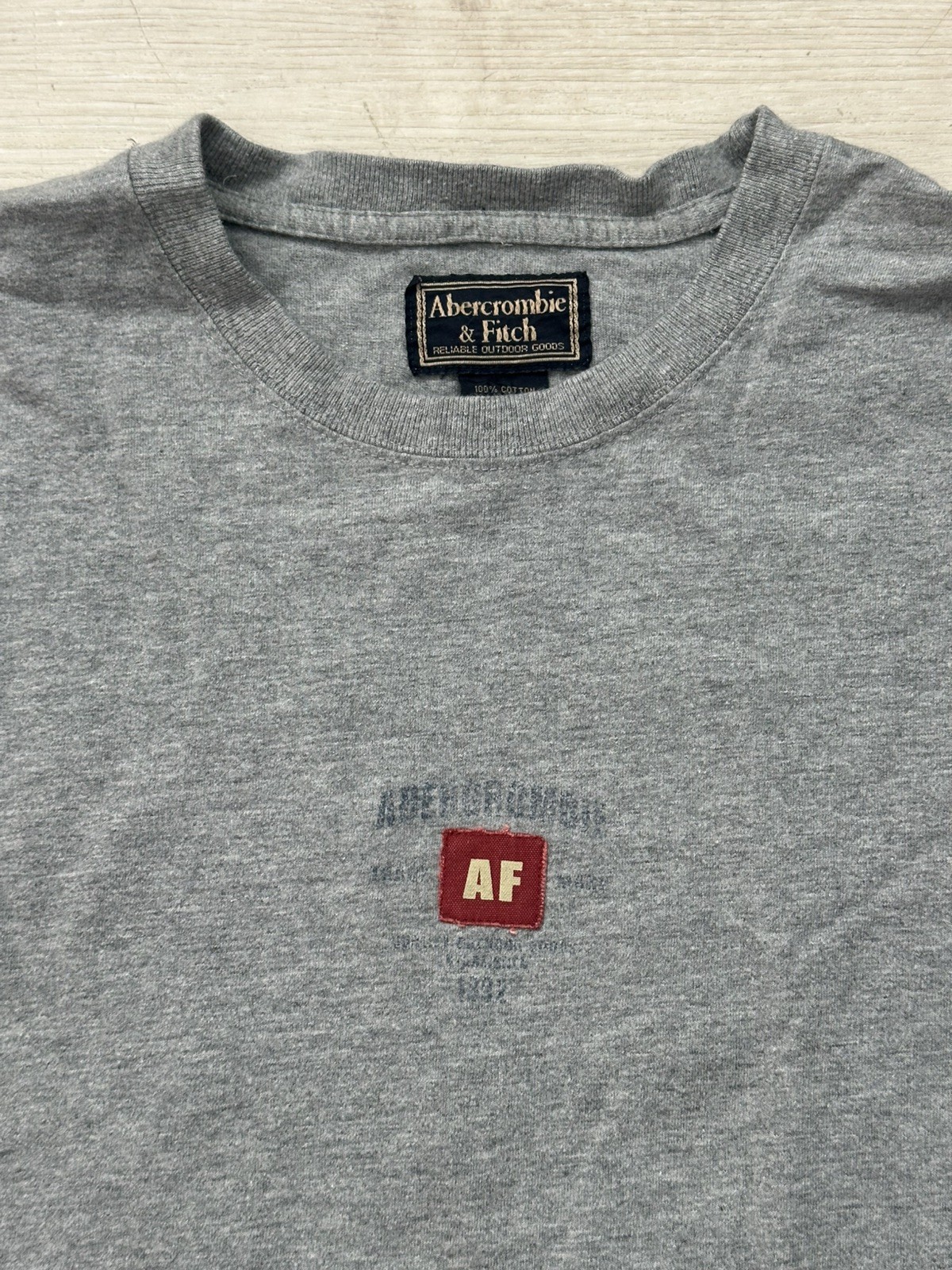 Vintage Abercrombie & Fitch Gray Long Sleeve Shirt Tee 1998 Grey Men’s XLarge