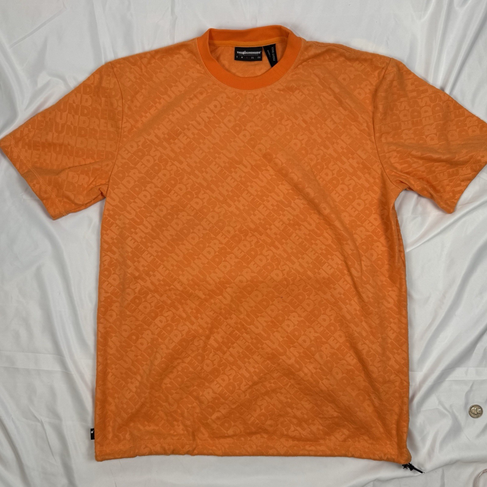 The Hundreds Monogram T-shirt Sz L Orange