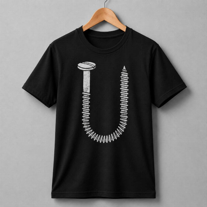 Screw U Graphic T-Shirt Funny Pun Letter U Black Cotton Tee Humorous Men Women