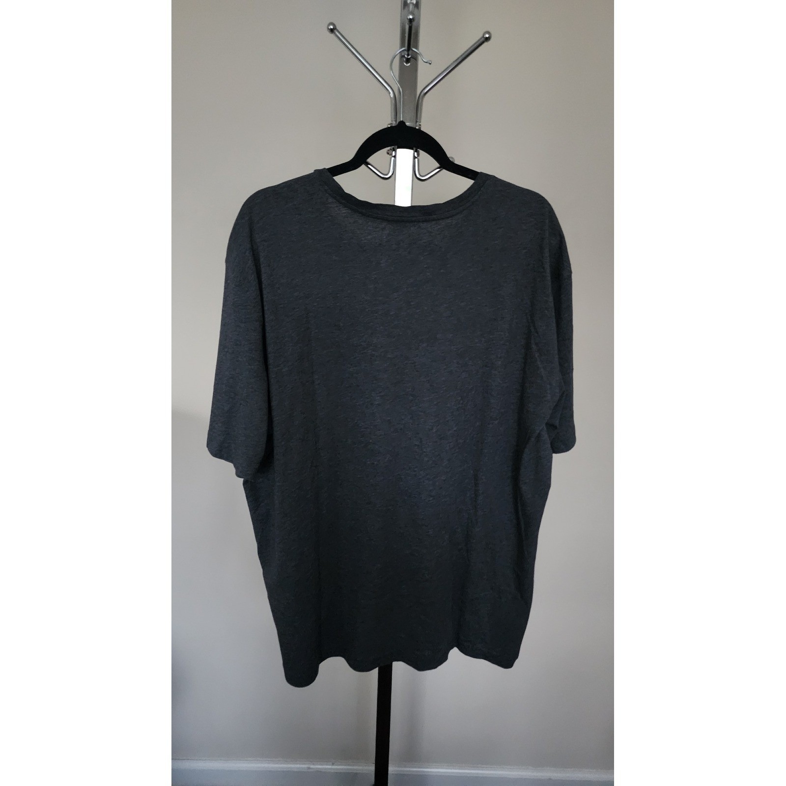 Lacoste Sport Mens Ultra Dry T-Shirt Charcoal Gray Heather Logo Tee US 2XL