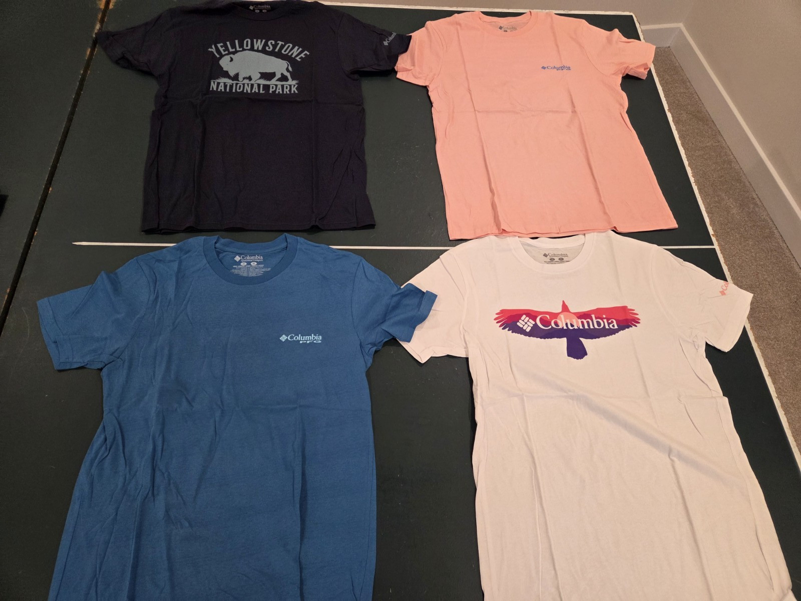 COLUMBIA Men’s Lot of 4 Short Sleeve T-Shirts Size MEDIUM Free Ship