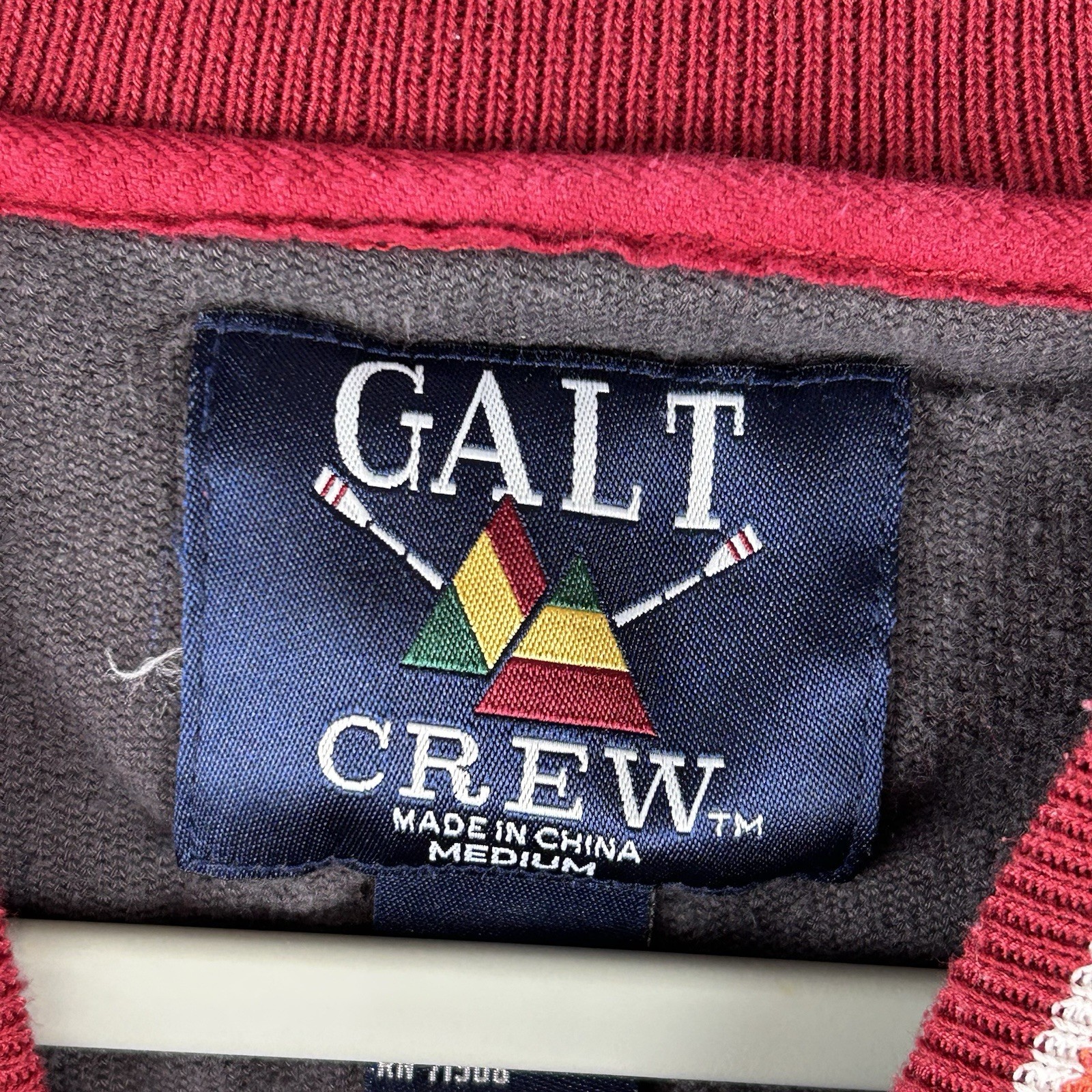 Vintage 90s Great Wall Of China Souvenir Sweatshirt Red Varsity Ribbed Men M