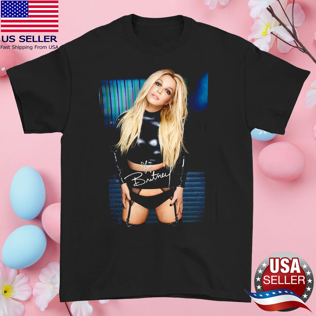 Britney Spears signed T-shirt Black Cotton Unisex Size S-345XL