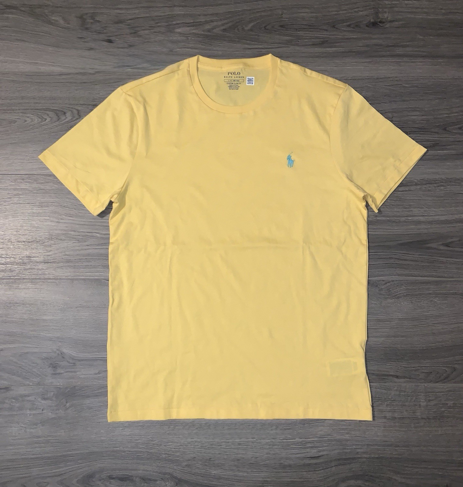 Polo Ralph Lauren T Shirt Custom Slim Fit Short Sleeve Yellow Men’s Size Medium