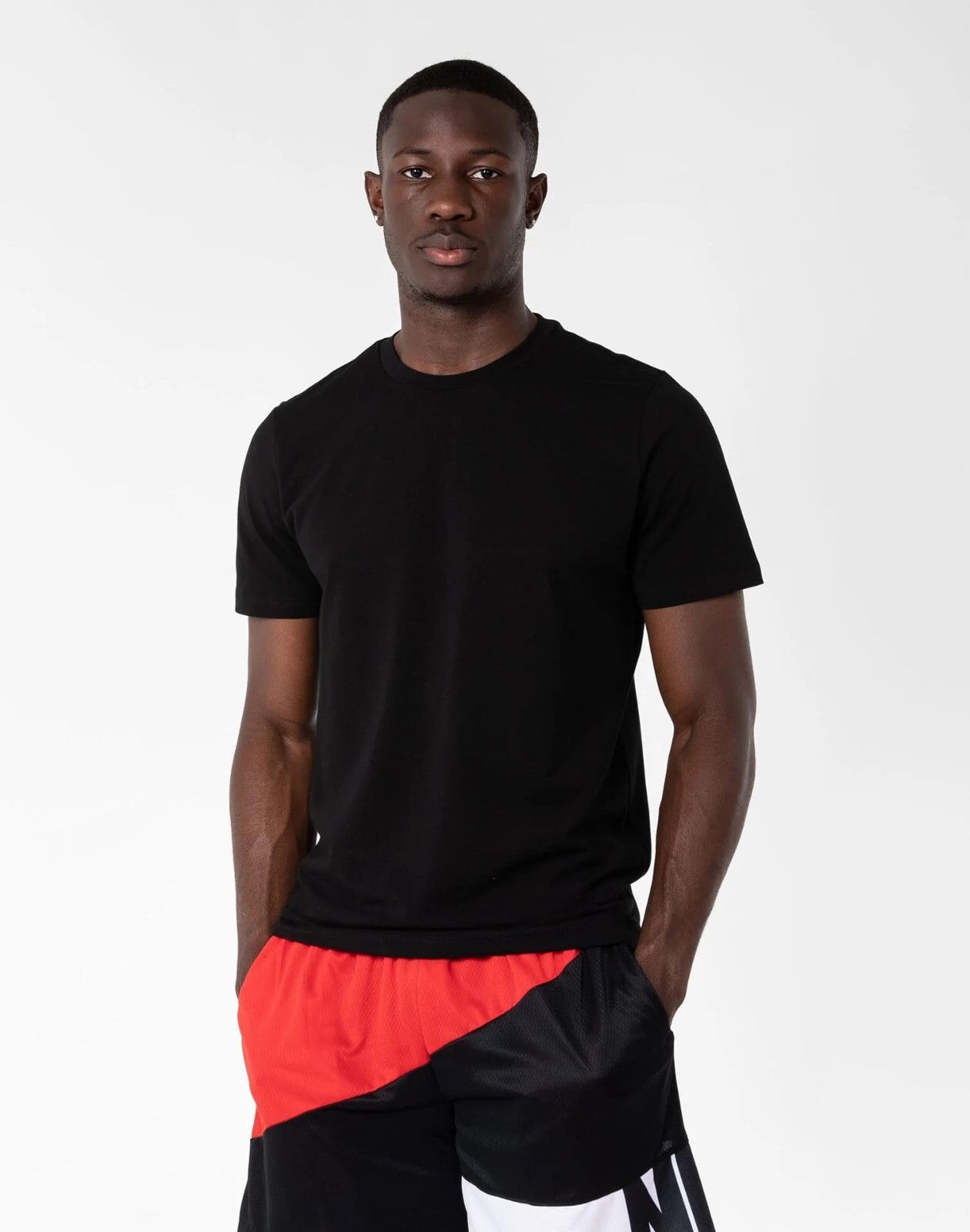 New Me’s City Lab Stretch Slim Fit Black Crew Neck T-Shirt Size 2XL Brand New