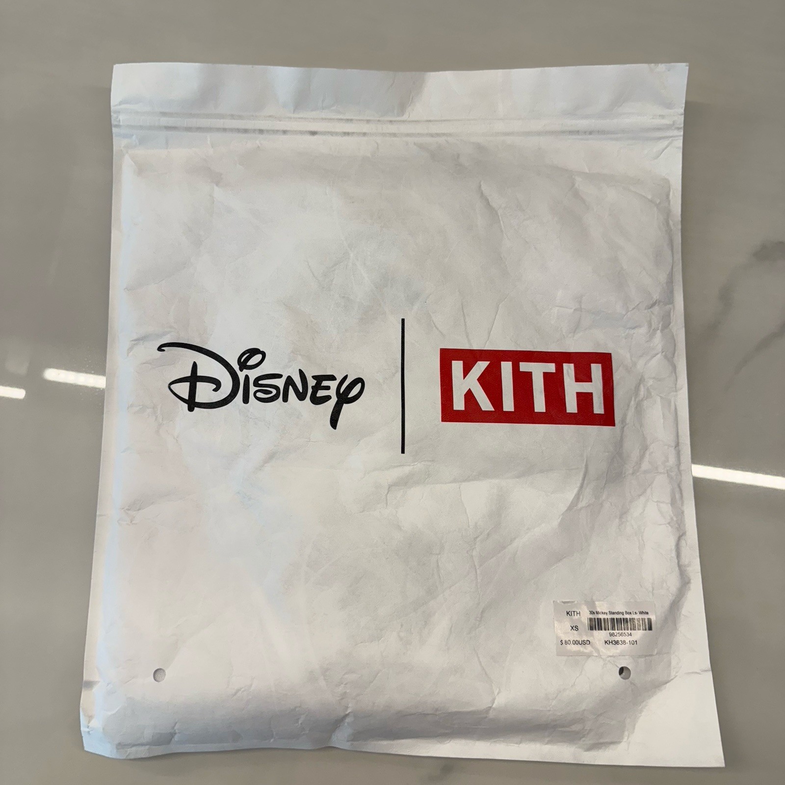 Kith x Disney 30s Mickey Standing Classic Logo L/S Tee Rare NEW XS