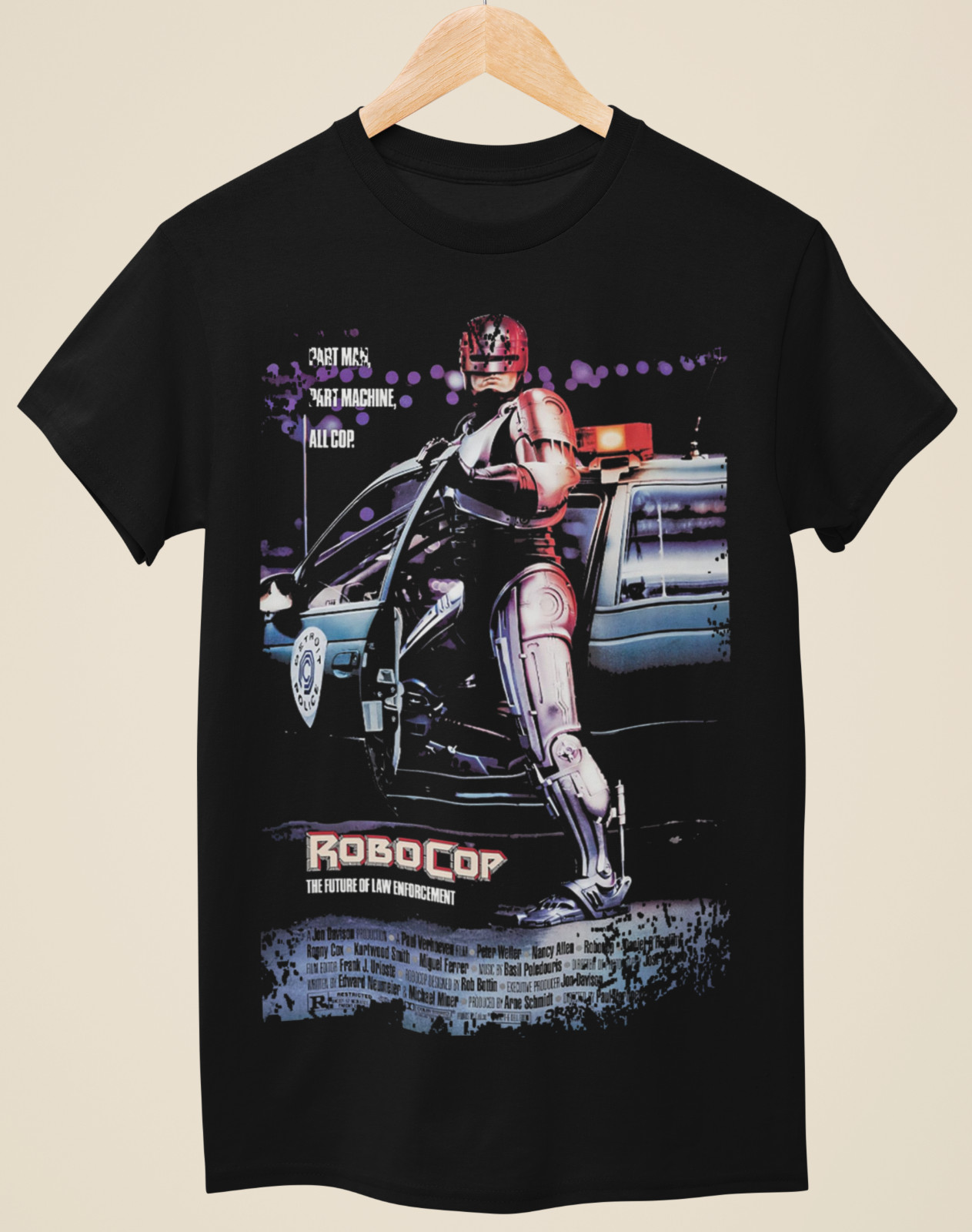 Robocop Collection – Movie Poster inspired Unisex Black T-Shirts
