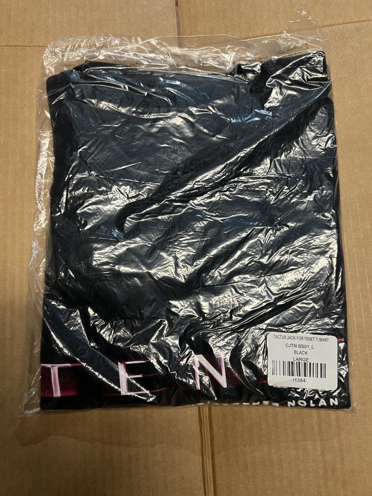 Tenet x Cactus Jack Travis Scott T-shirt Size Large Black Christopher Nolan