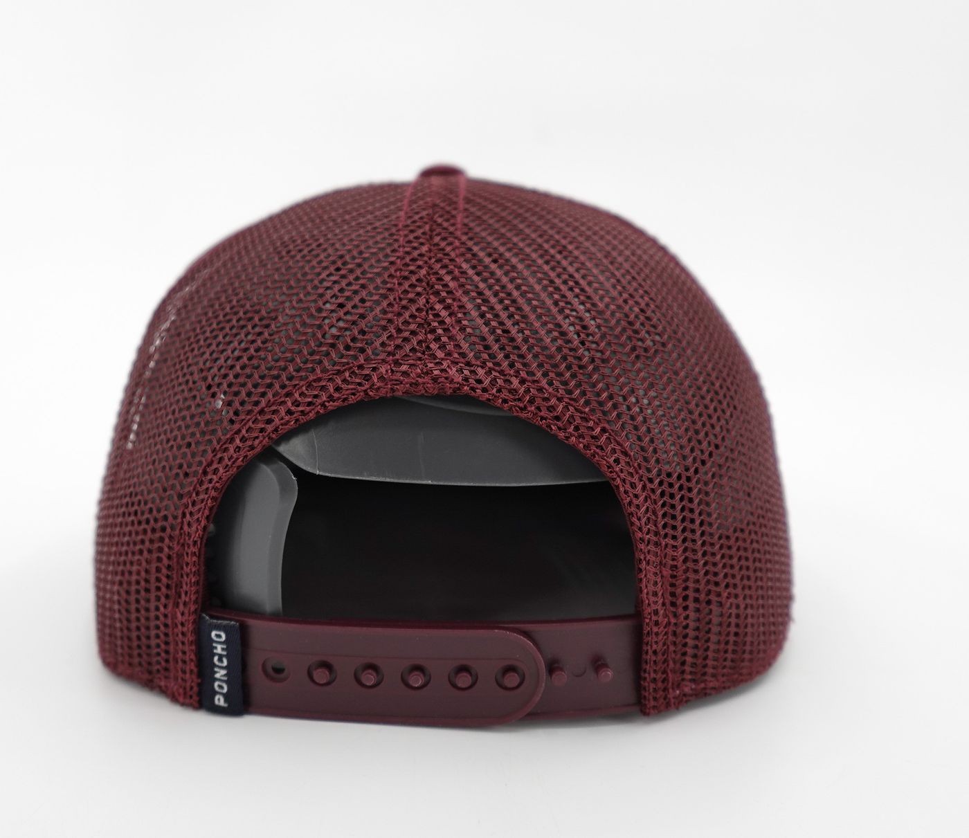 Poncho Outdoors Hat cap Mens Maroon Javelina Patch Trucker Snapback Mesh Fishing