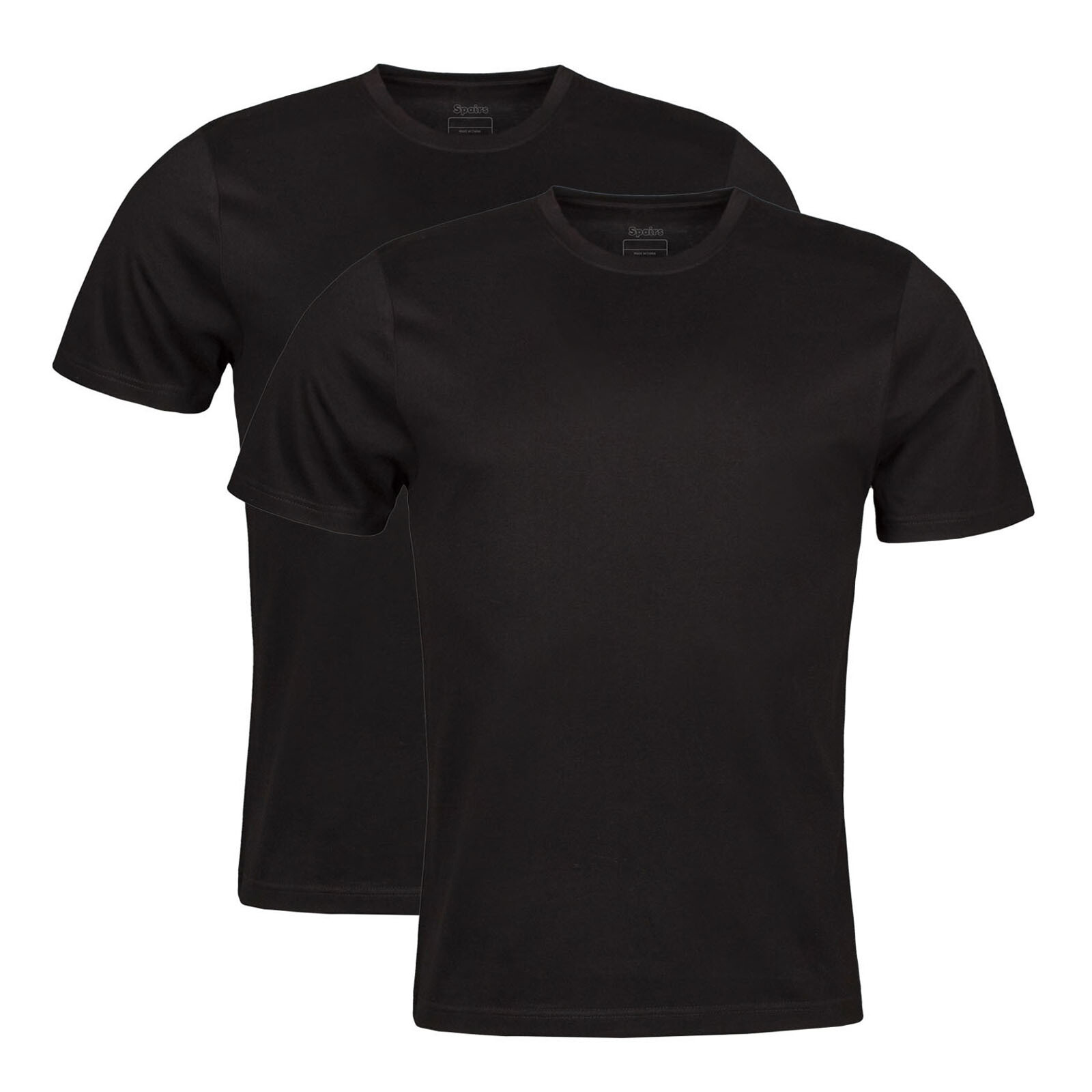 Mens T-Shirts Plain, Crew Neck, Soft Breathable Bamboo & Cotton, 2 Pack – Spairs