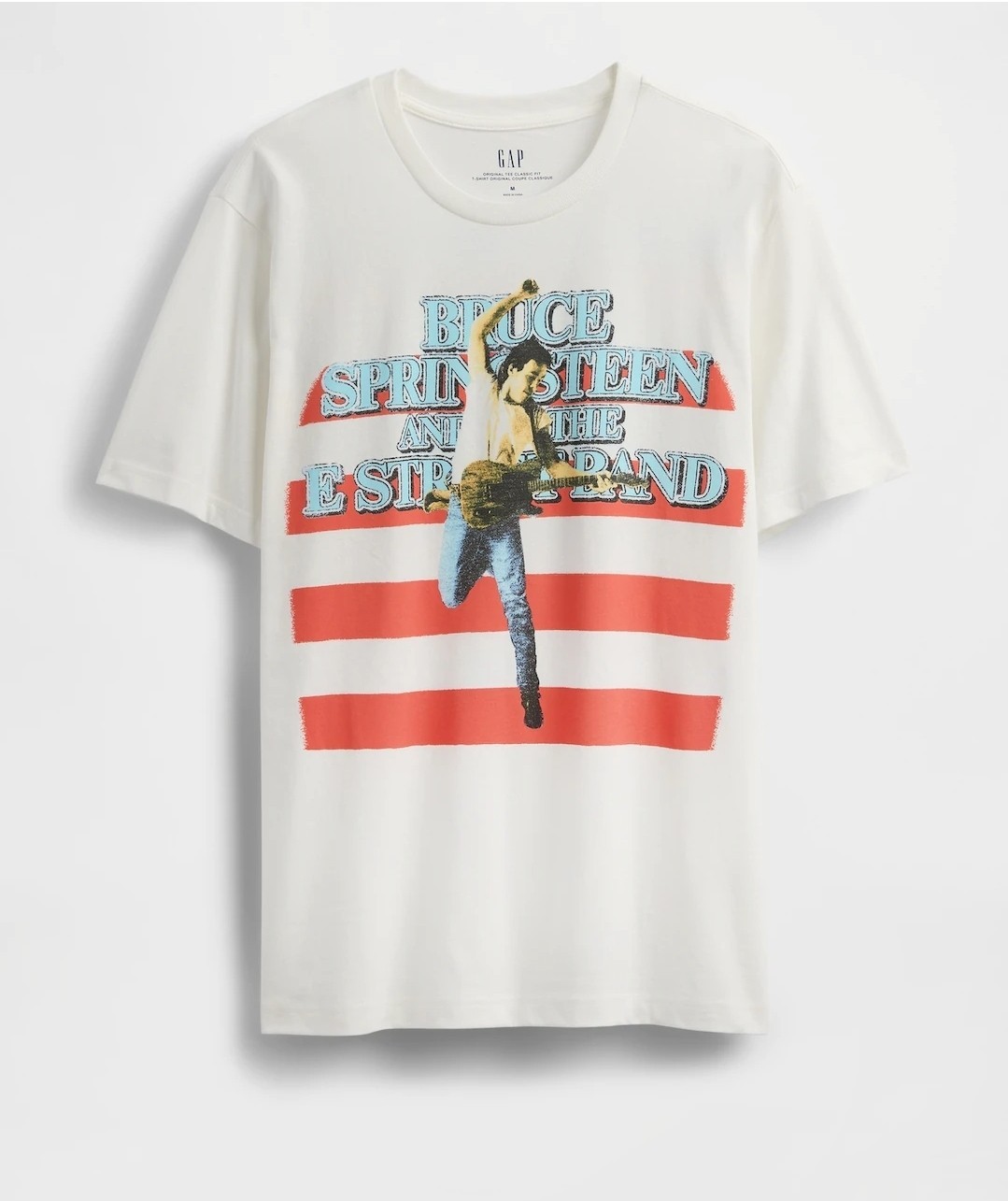 New Bruce Springsteen Born In The USA Mens Medium 84/85 Tour Cities White Tee