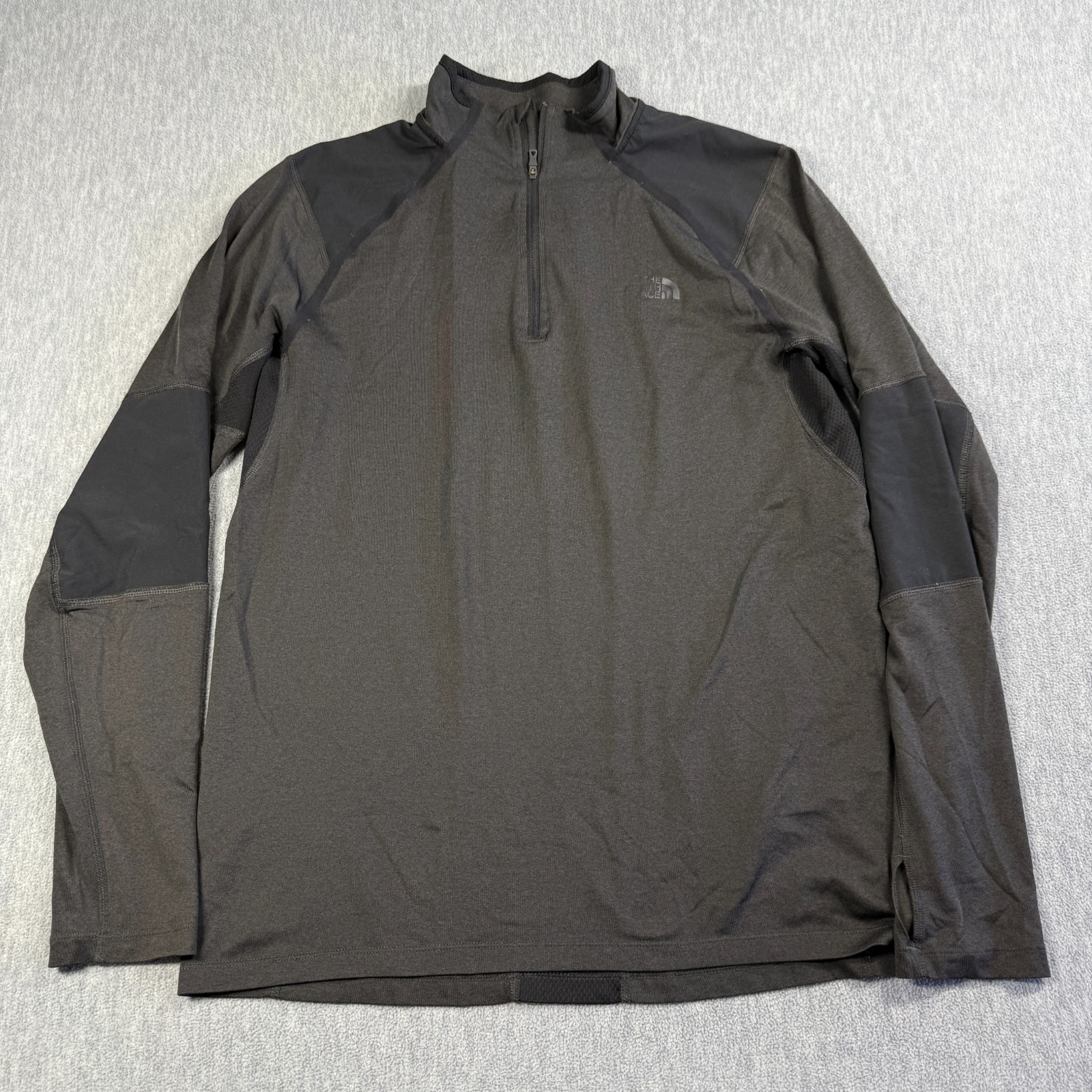 The North Face Shirt Mens Medium Black FlashDry XD 1/4 Zip Pullover Athletic Tec