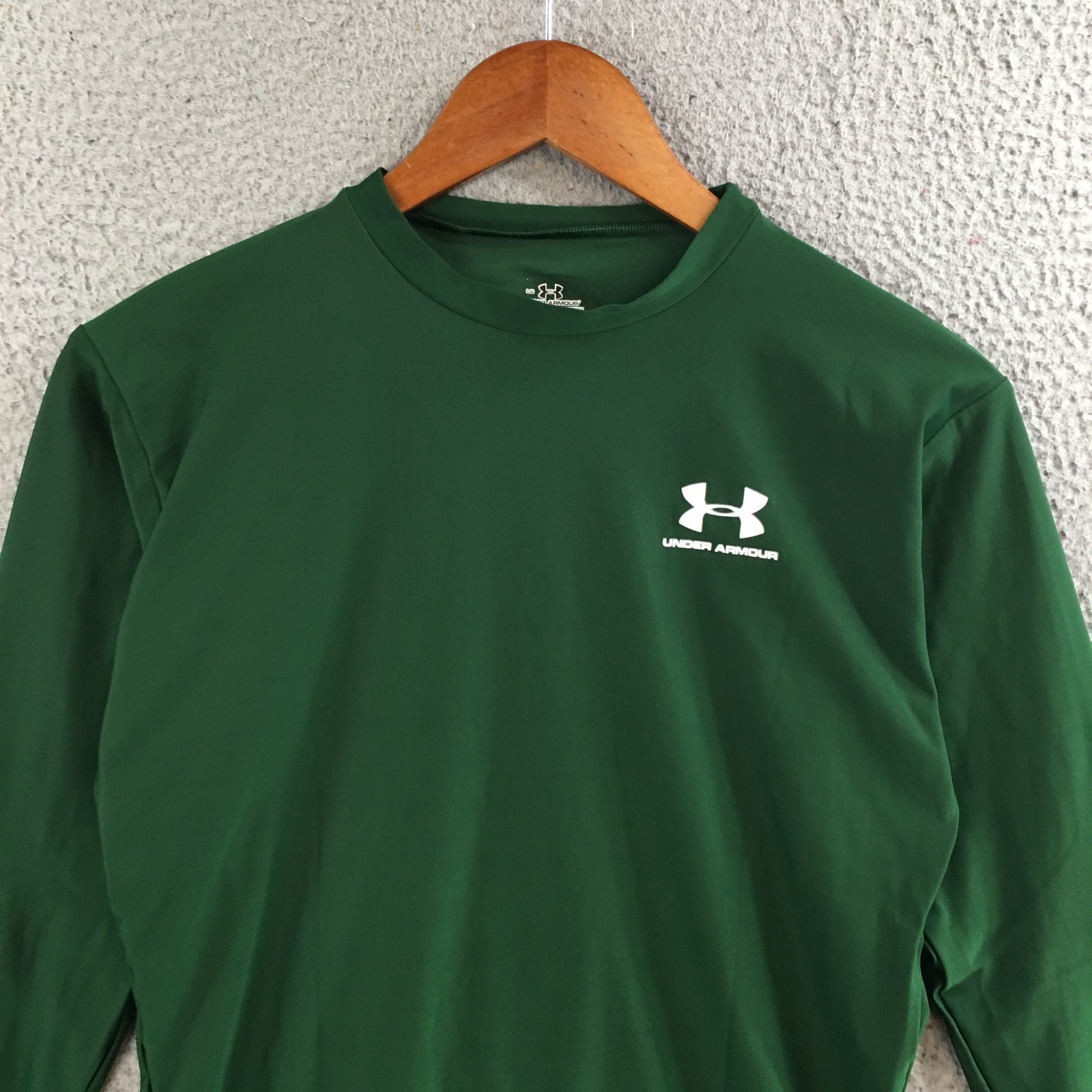 Under Armour Activewear Long Sleeve T-Shirt Mens Large Athletic Crew Neck Green