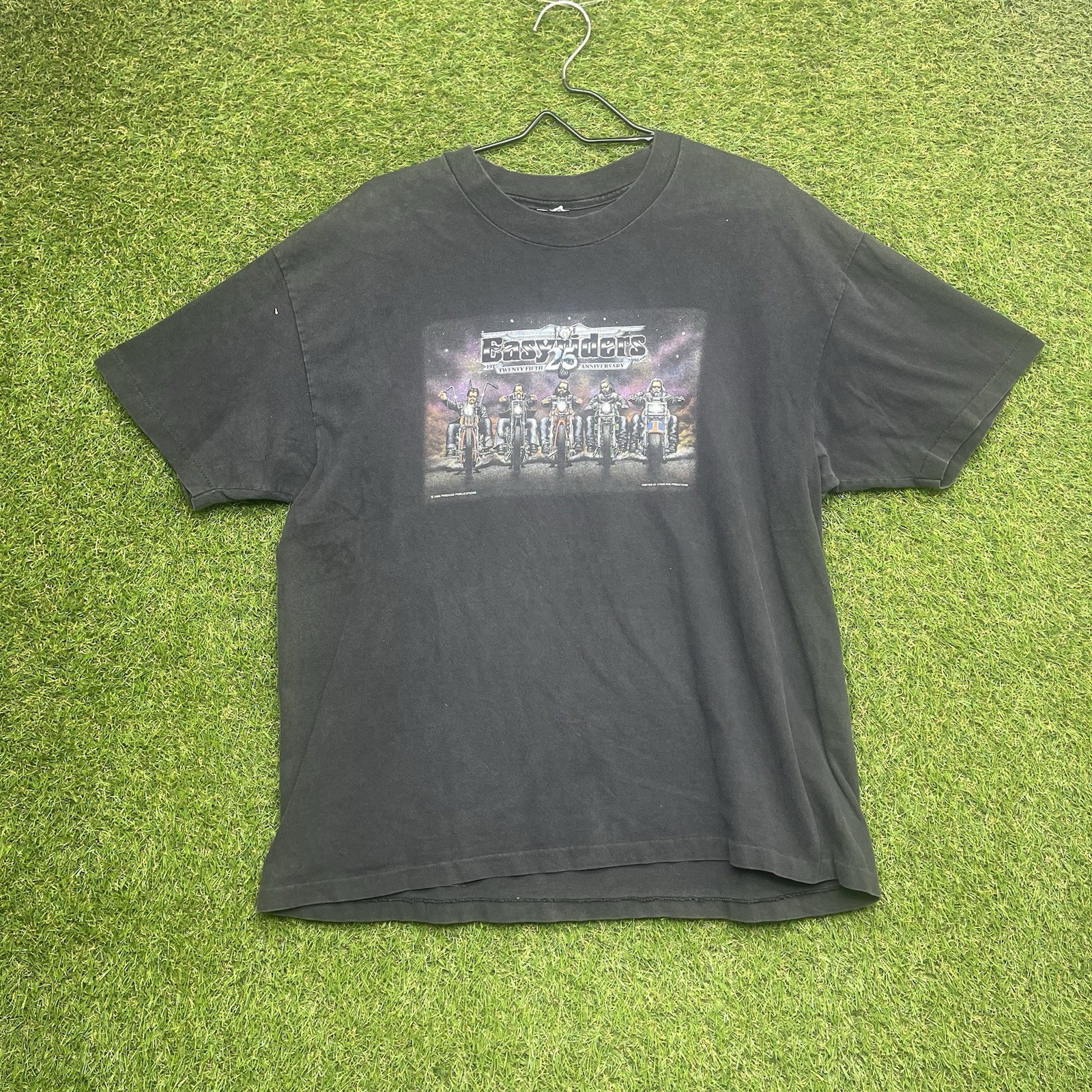 Vintage Easyriders 25th Anniversary Shirt Mens Large USA Made Single Stitch Fade