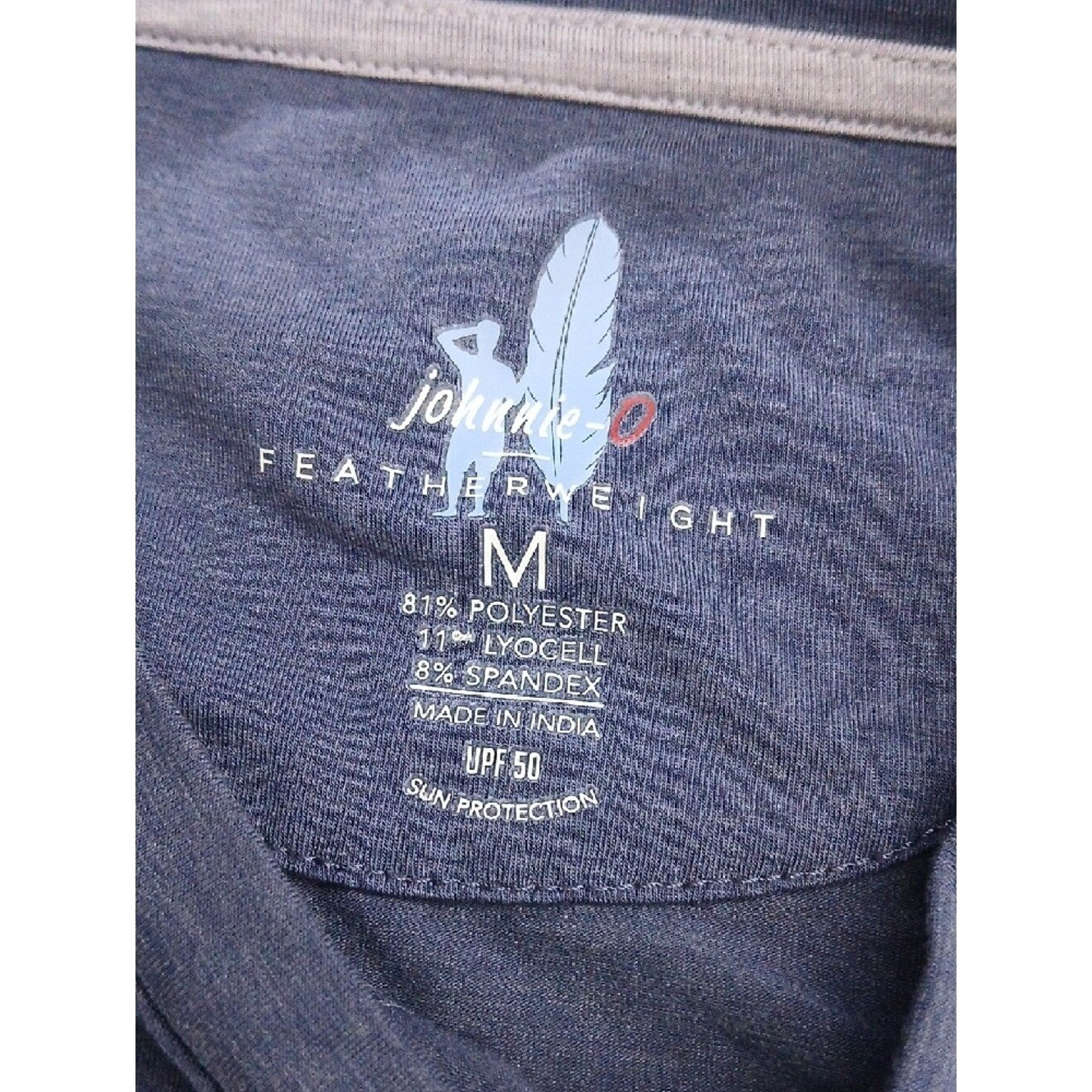 Johnnie-O Featherweight Mens/M Blue Heathered UPF 50 Performance Tee