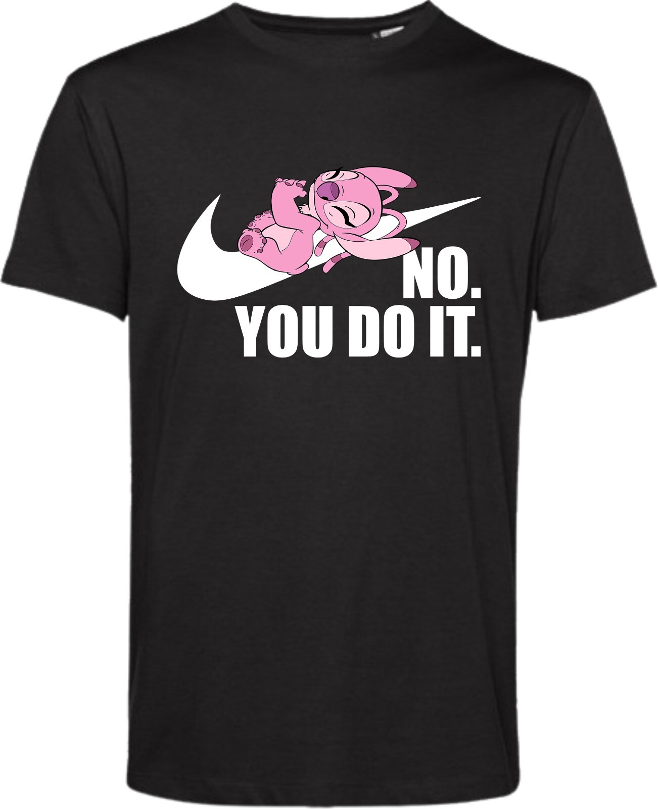 No You Do It Funny Lazy Angel T-shirt, Lilo & Stitch Book Day Tee, Cartoon Lover