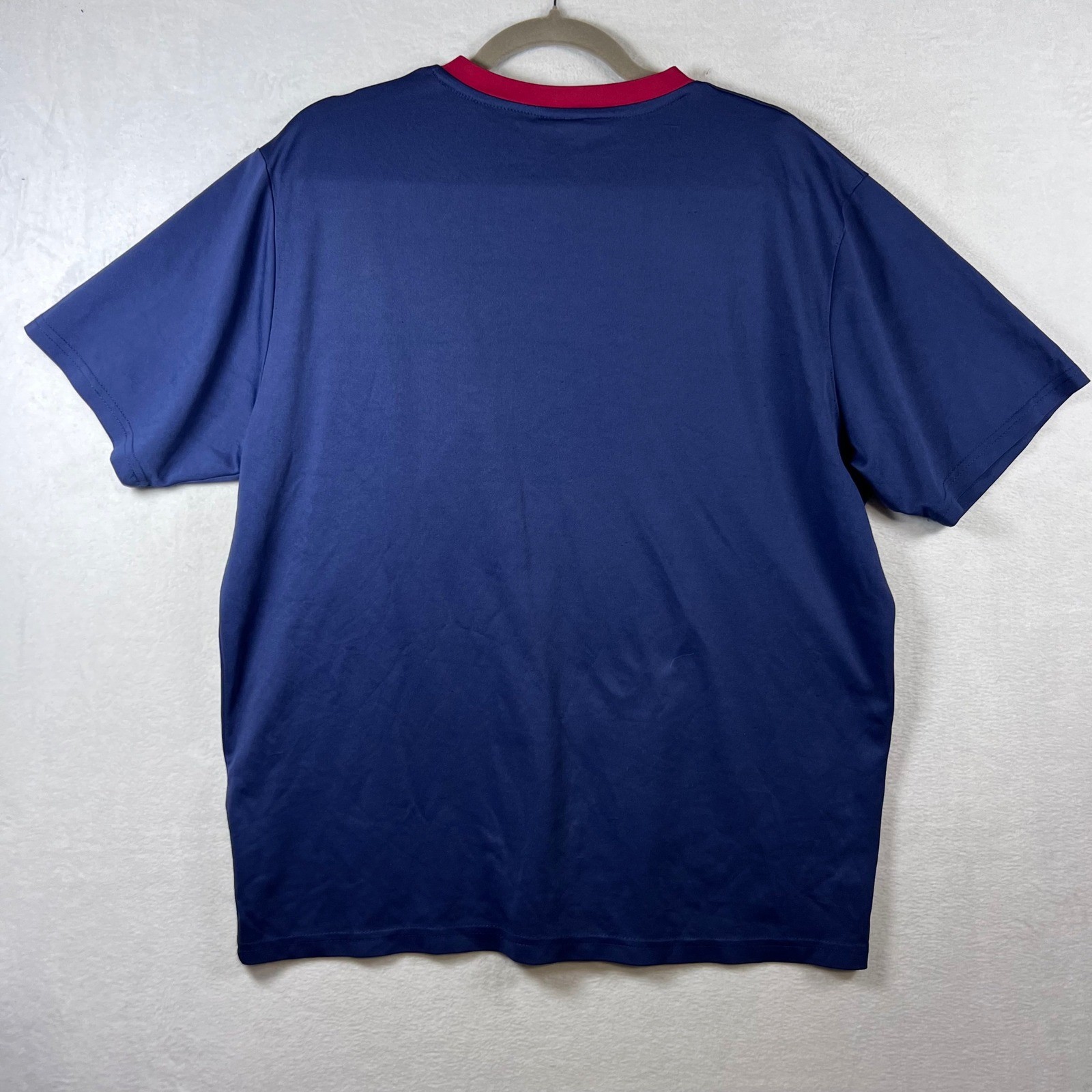 FC Barcelona Official Product Soccer Jersey Navy Blue Red V-Neck Mens Large