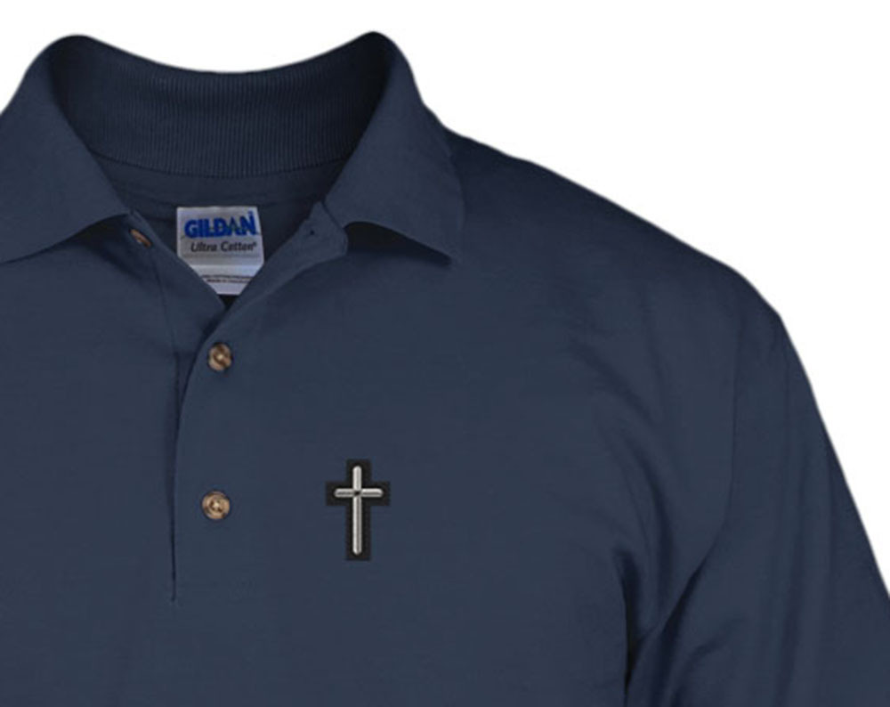 CHAPLAIN CROSS MILITARY Embroidery Embroidered Unisex Adult Golf Polo Shirt