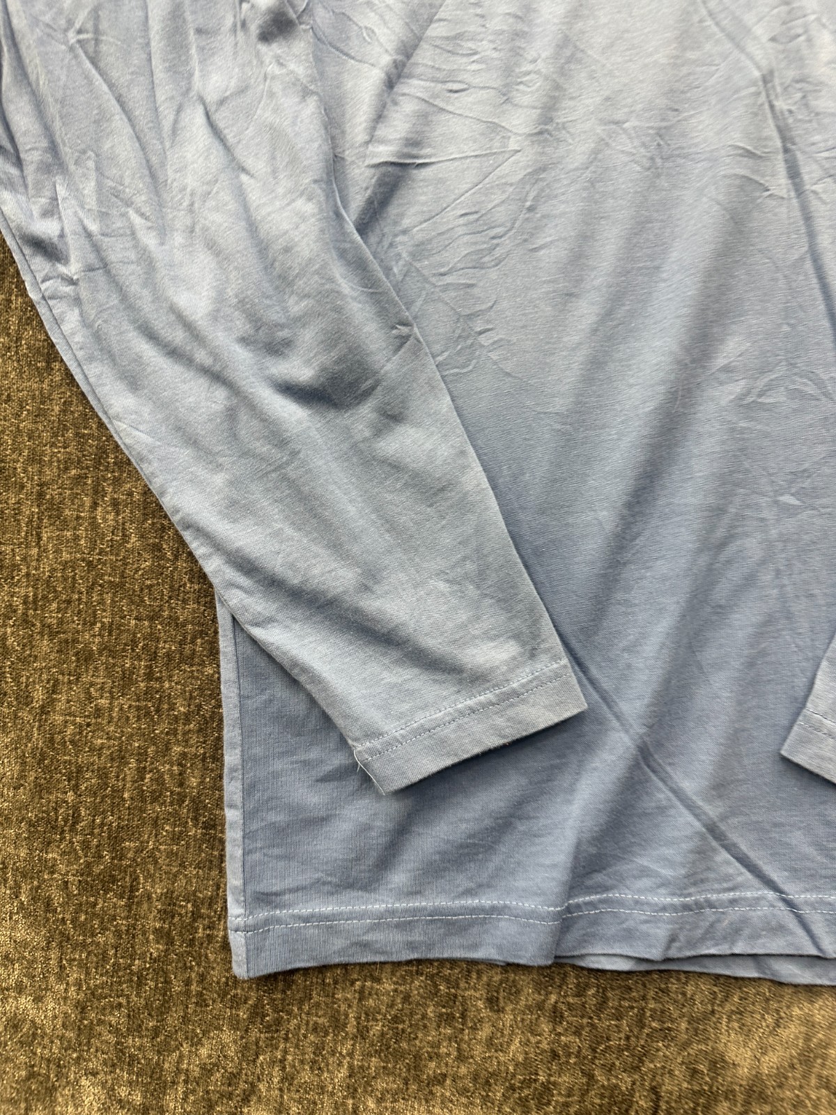 Lands’ End Shirt Mens M/T(38-40) Blue Comfort Retro Long Sleeve Everyday Wear