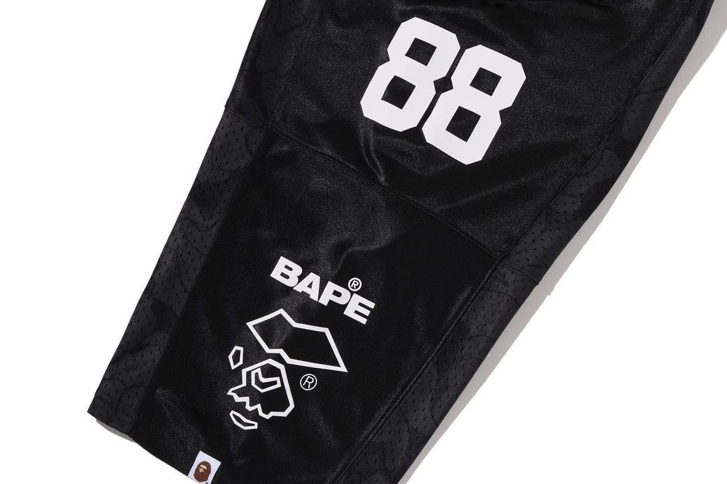 A BATHING APE Men’s SOLID CAMO MULTI LOGO RELAXED FIT FOOTBALL JERSEY TEE rz