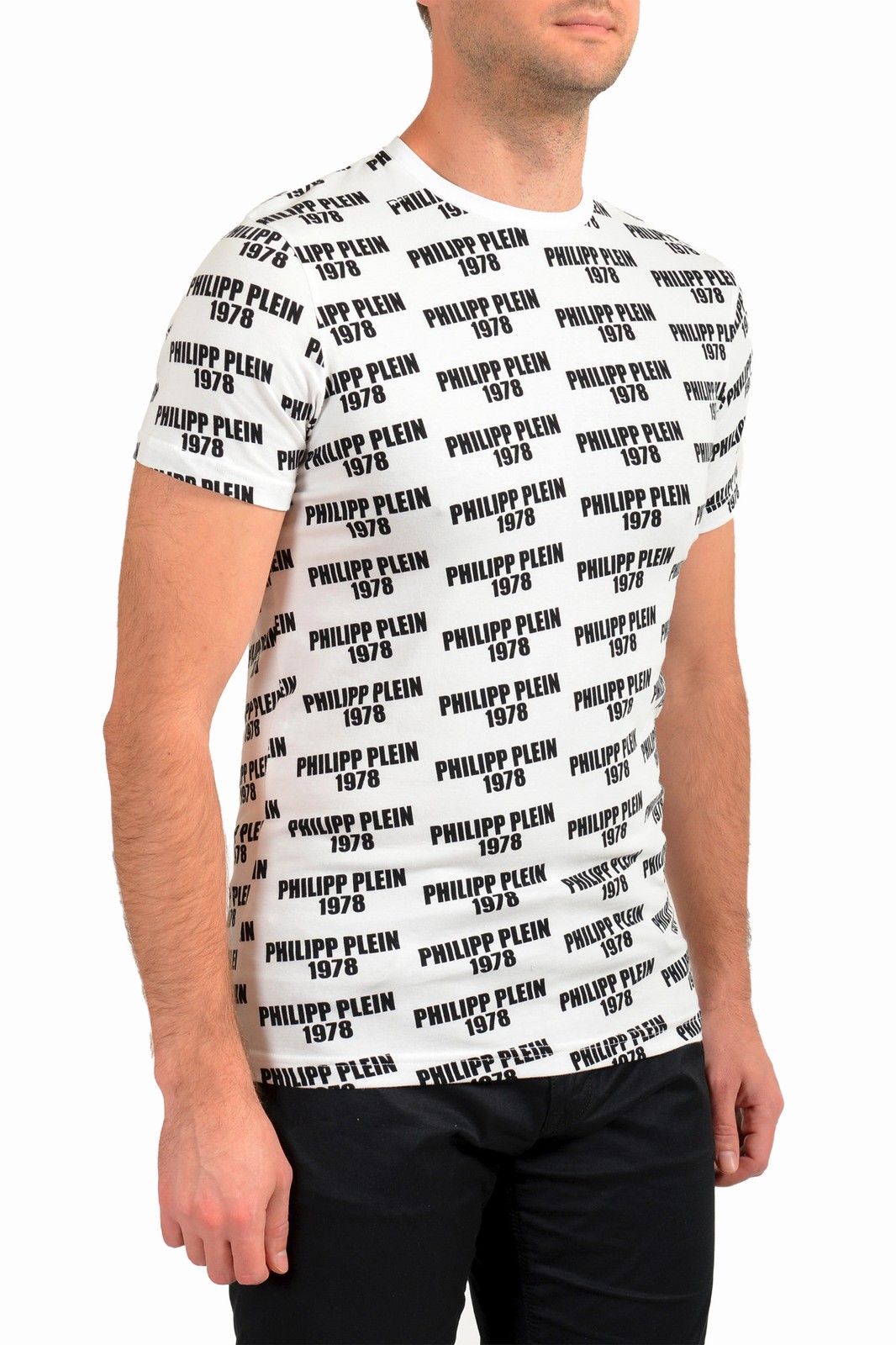 Philipp Plein Men’s White Short Sleeve Logo Print Crewneck T-Shirt US 2XL IT 56