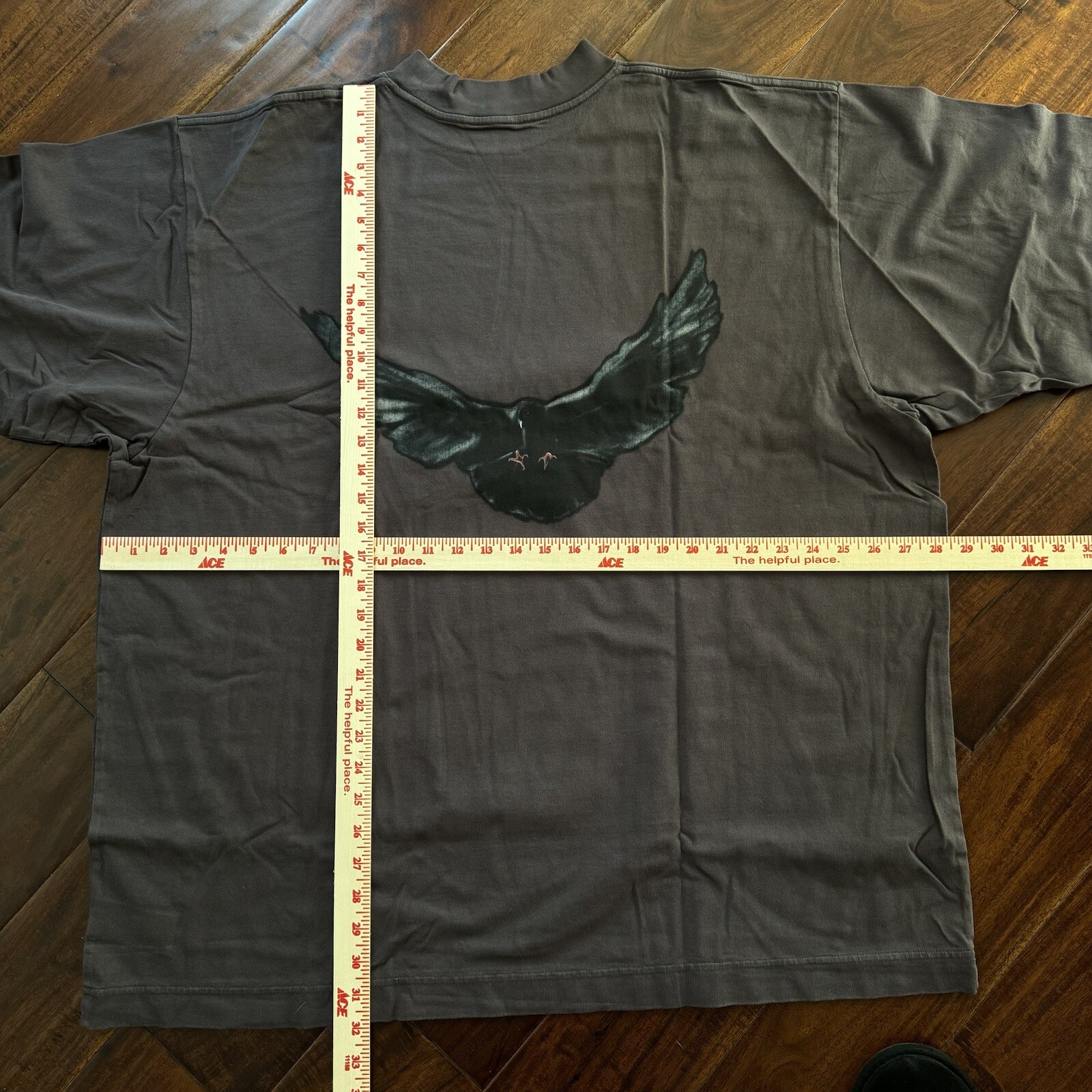 Yeezy Gap Engineered by Balenciaga Dove Long Sleeve Tee Dark Grey Size Large