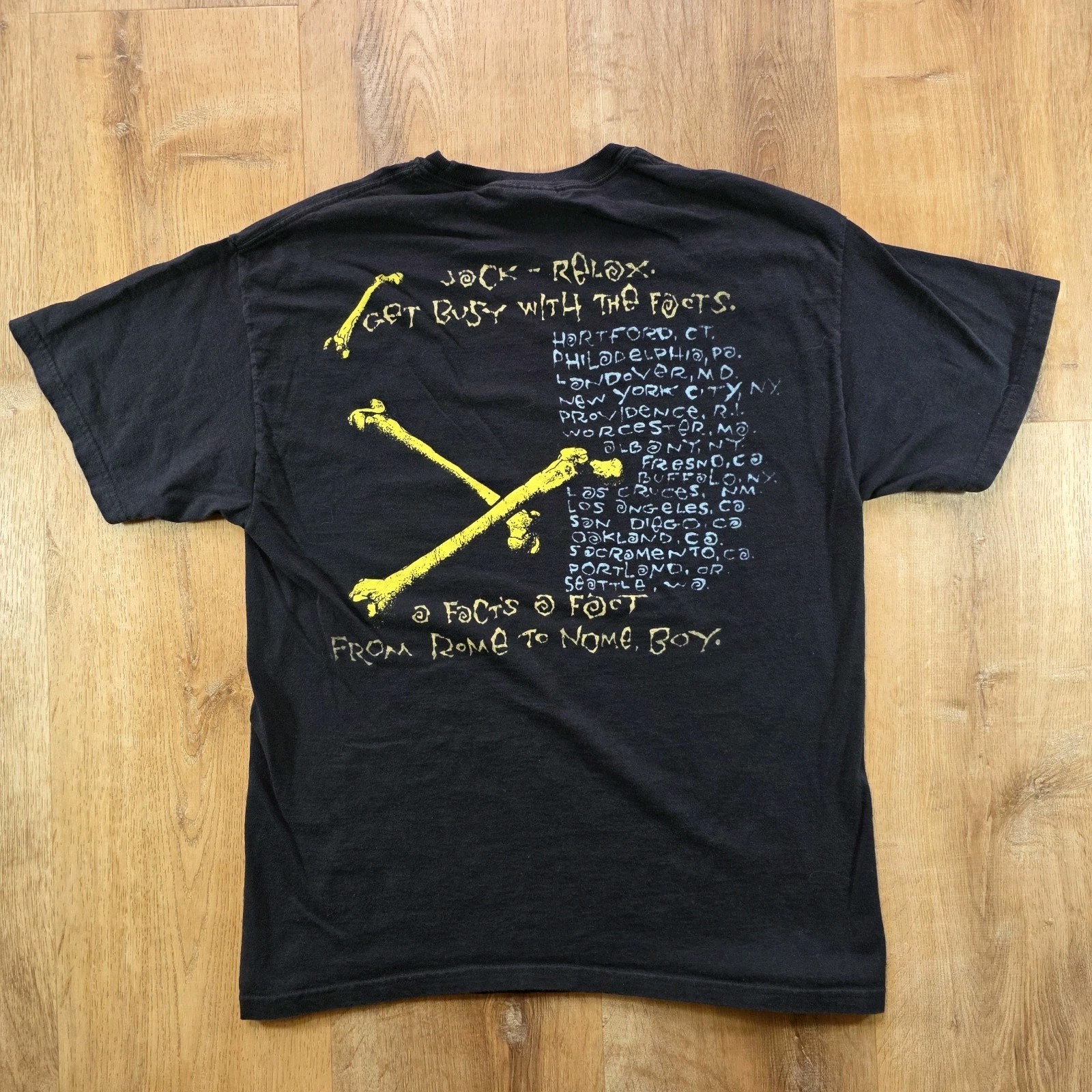 Vintage 91 Rush Roll The Bones Tour T-Shirt Black Hanes Heavyweight Rock Band XL