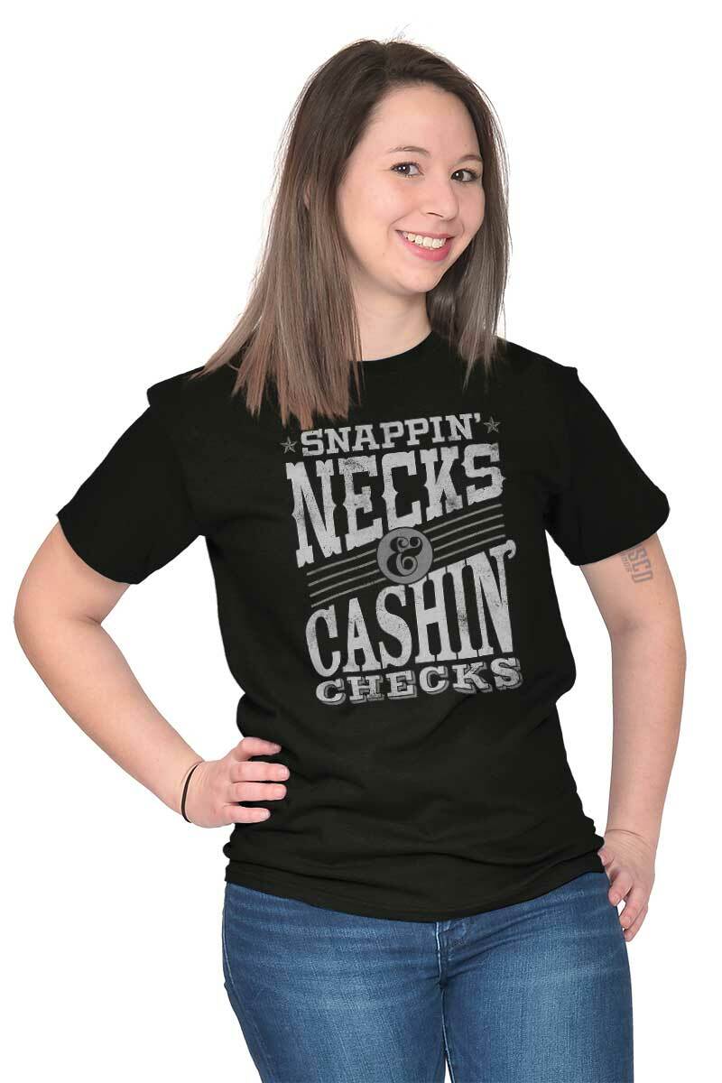 Snappin Necks and Cashin Checks Movie Quote Mens Casual Crewneck T Shirts Tees